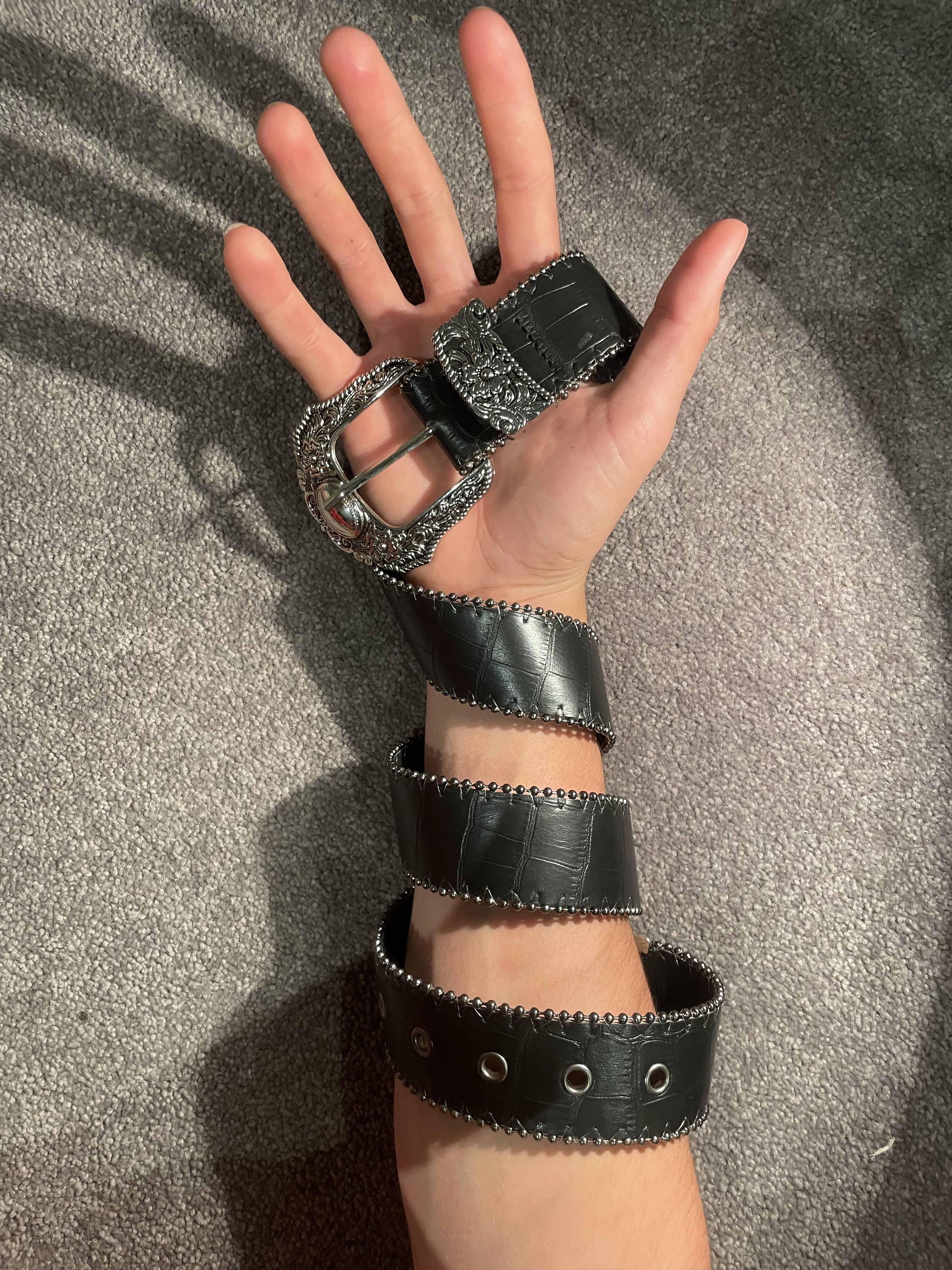 Other Black Studded Belt Size ONE SIZE - 1 Thumbnail