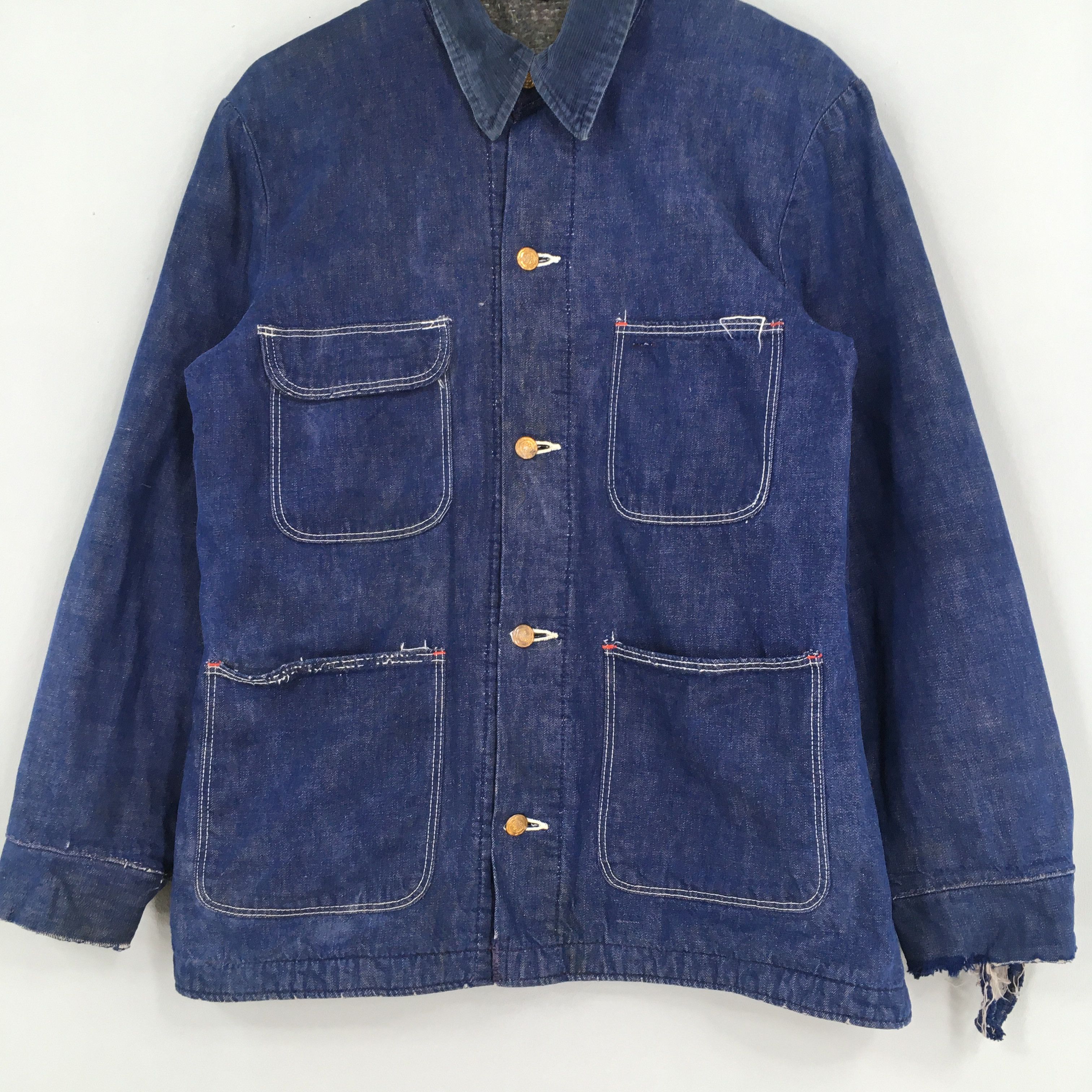 Wrangler Vintage 80s Wrangler Blue Chore Denim Jeans Jacket Medium Size US M / EU 48-50 / 2 - 3 Thumbnail