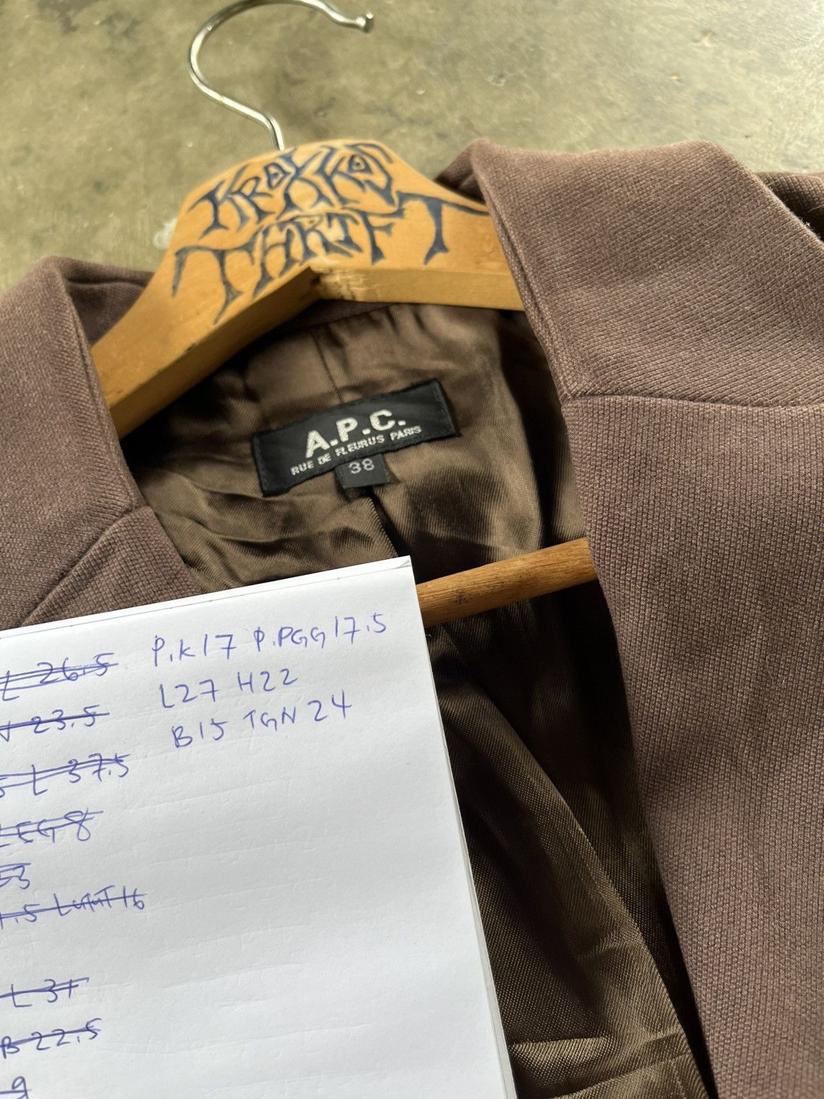 A.P.C. × Designer × Vintage ⚡️Vintage A.P.C Half Button Blazer Jacket 90s Size M / US 6-8 / IT 42-44 - 4 Thumbnail