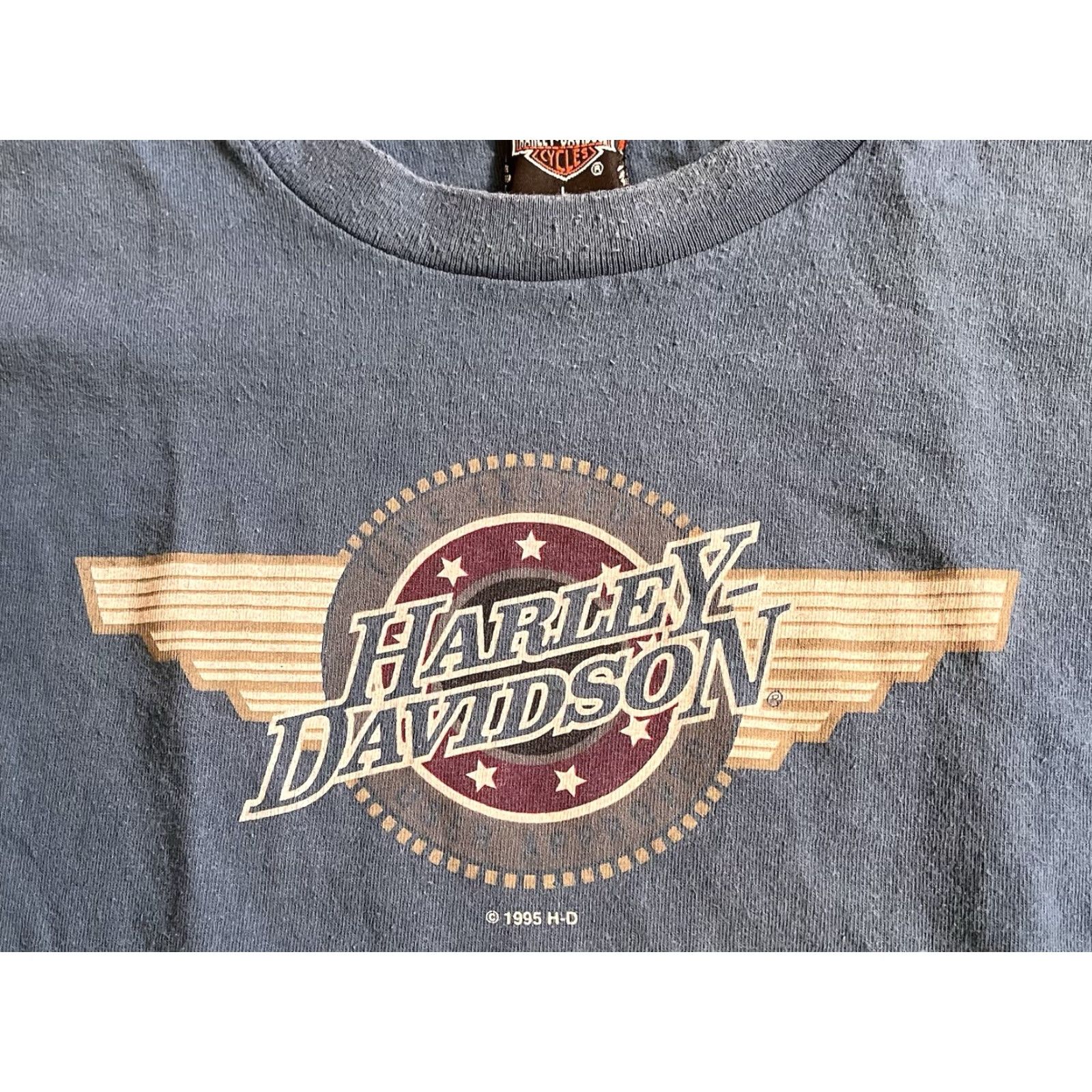 Harley Davidson VINTAGE Harley-Davidson Chicago Shirt Men’s L Blue 90s Logo Graphic Print T-Shirt Size US L / EU 52-54 / 3 - 4 Thumbnail