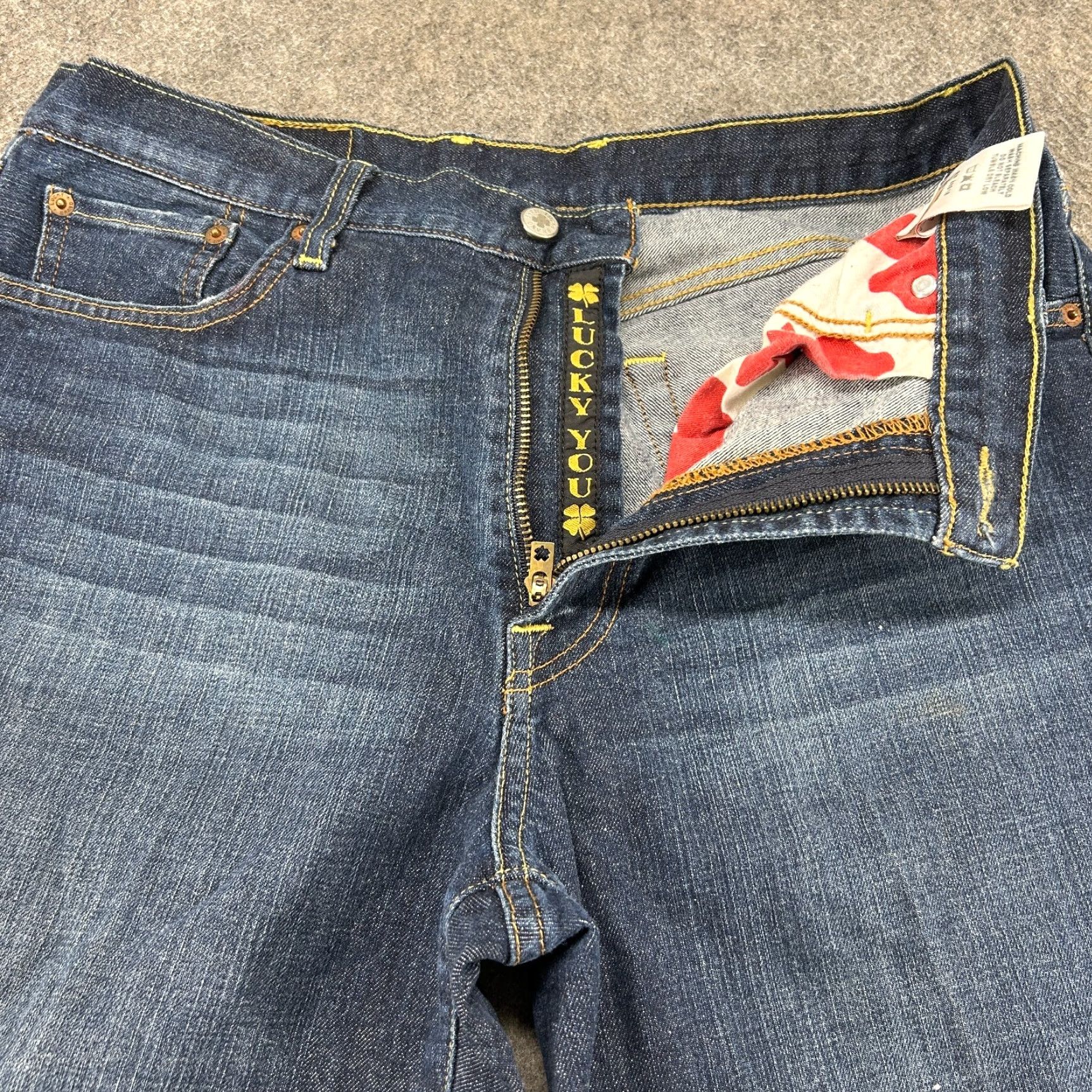 Lucky Brand VINTAGE Lucky Brand Jeans Mens 34x30 Blue Straight Classic Dark Baggy Loose Y2K Size US 34 / EU 50 - 2 Thumbnail