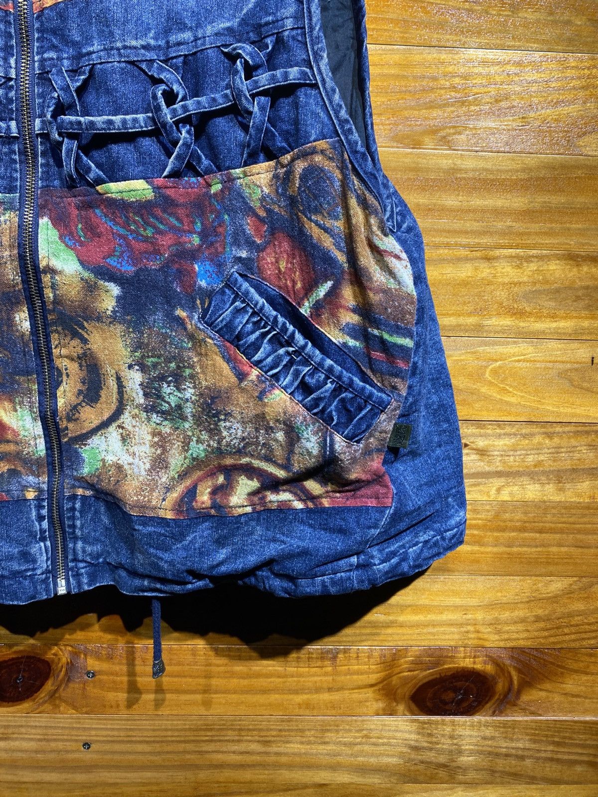 Japanese Brand Vintage Asian-Inspired Denim Patchwork Vest – Artistic Size US M / EU 48-50 / 2 - 8 Thumbnail