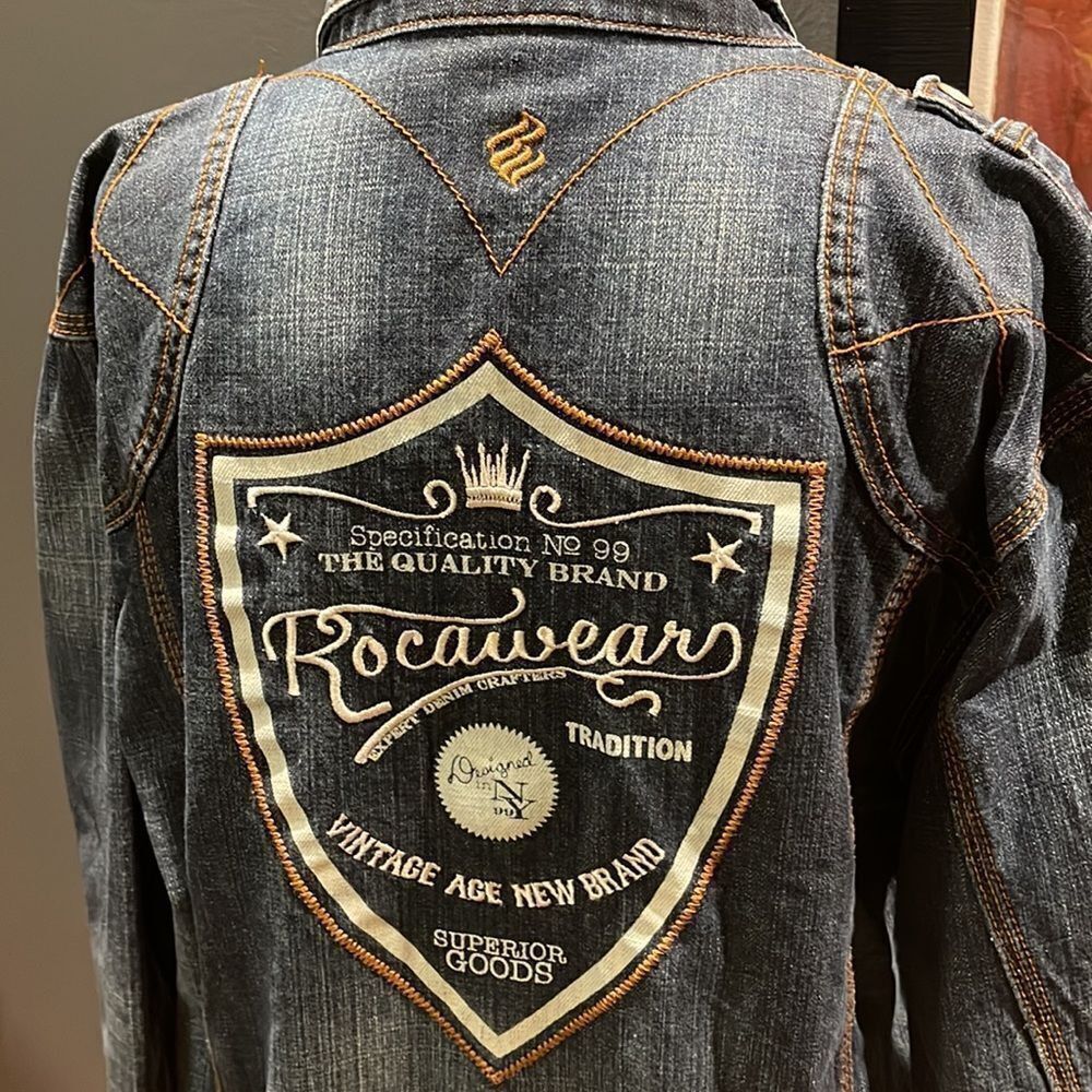 Rocawear Rocawear lightly distressed embroidered back logo contrasti Size L / US 10 / IT 46 - 7 Thumbnail