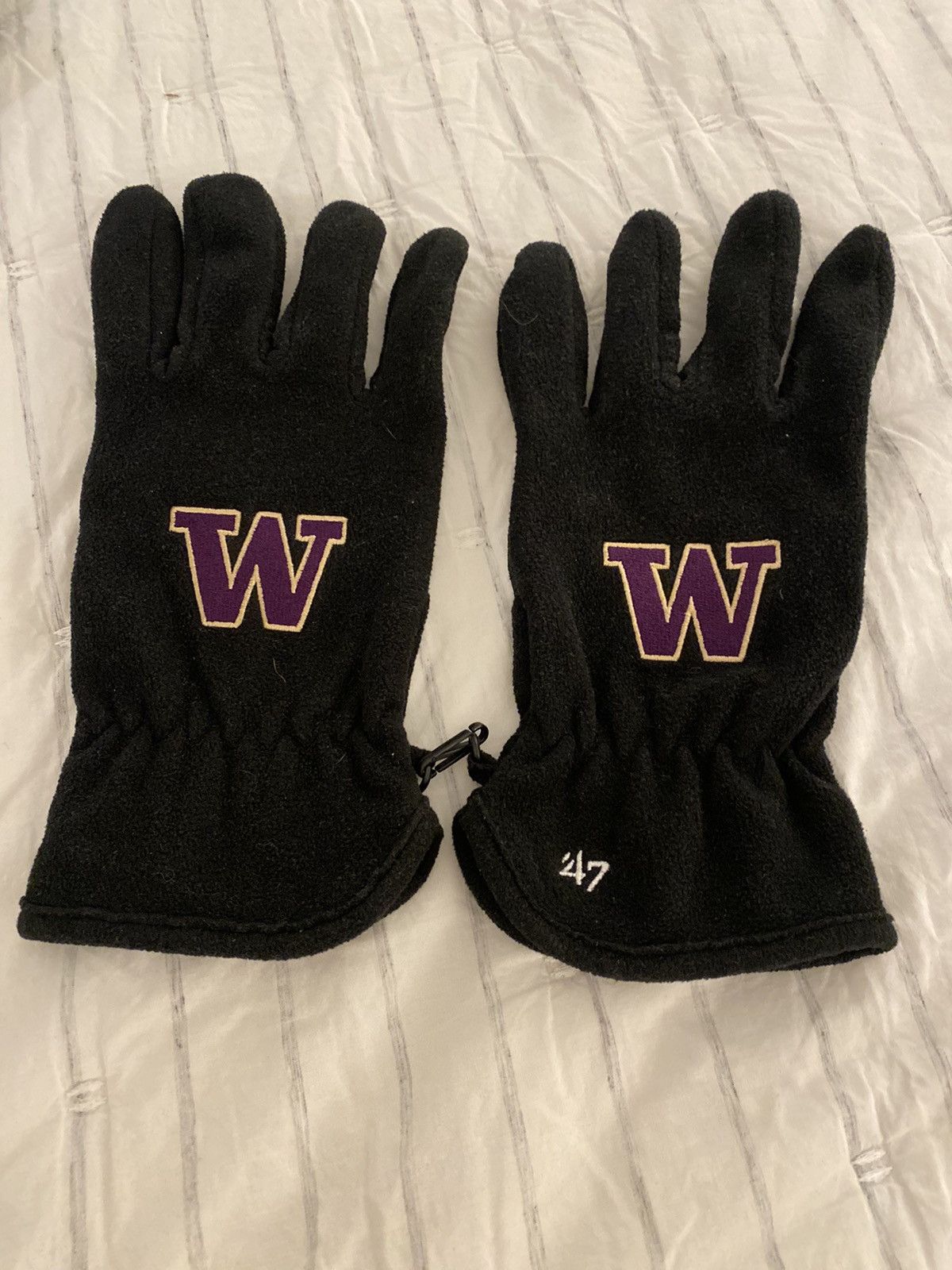 47 Brand ‘47 Brand University of Washington Fleece Gloves Black Size ONE SIZE - 1 Thumbnail