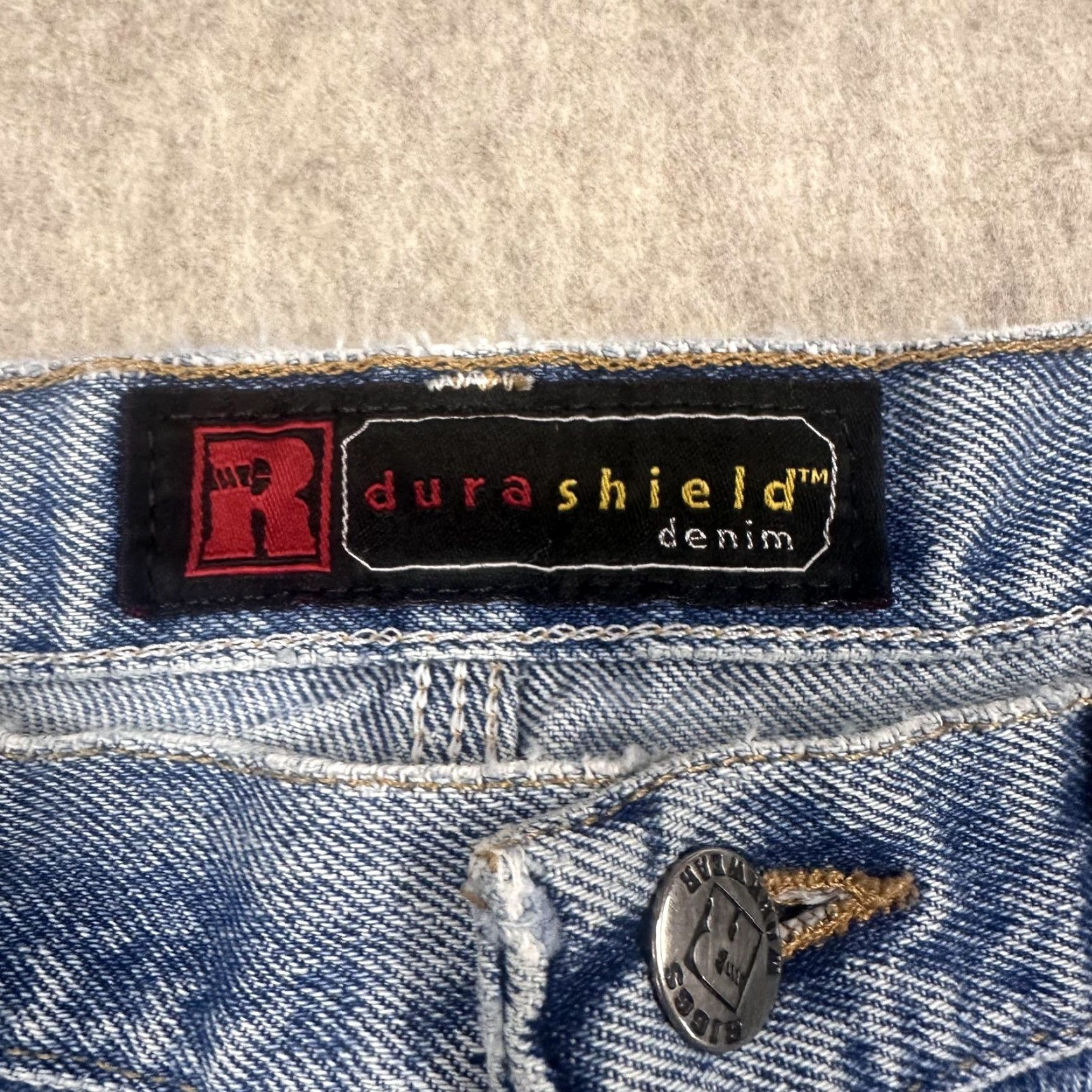 Wrangler Wrangler Shorts Mens 34 Blue Denim Carpenter DuraShield Work Utility 3W320AI Cargo Casual 34 Inseam 11in Mens Denim Cotton Solid Size US 34 / EU 50 - 3 Thumbnail