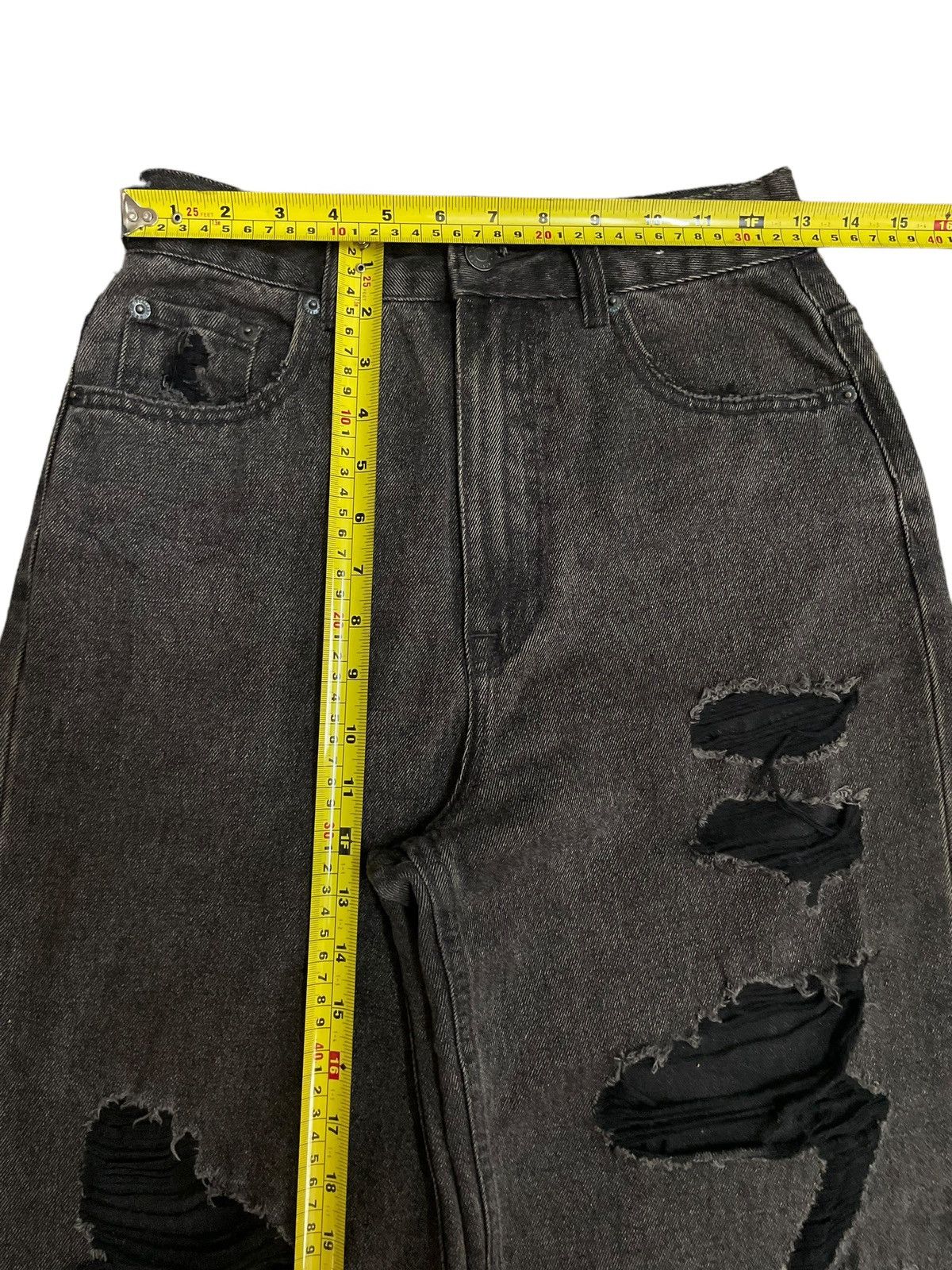 KMRii Vintage Japanese Distressed Fade Wash Wide Leg Baggy Jeans Size 26" / US 2 / IT 38 - 22 Thumbnail