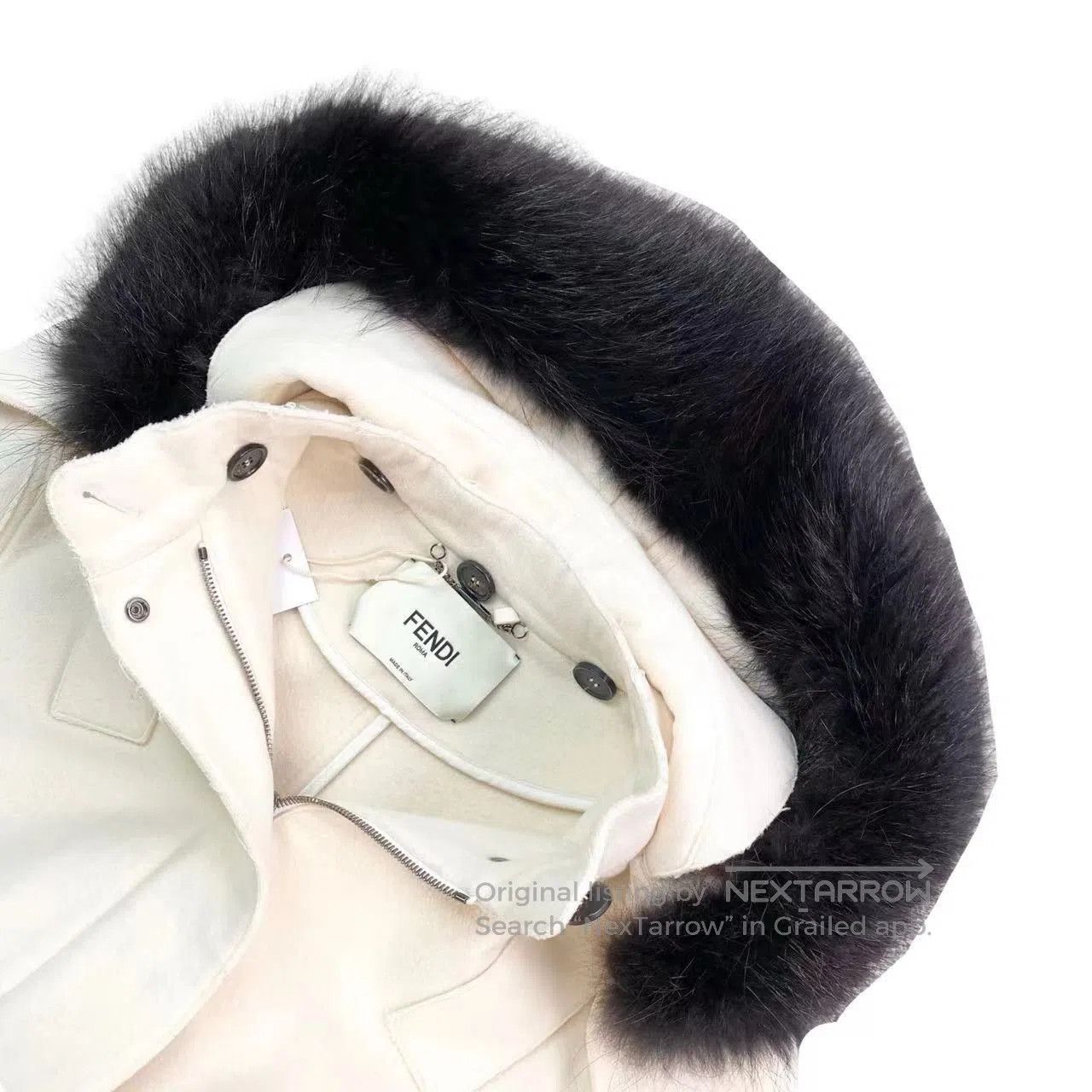 Fendi Fendi Solid color hooded coat| Size XS / US 0-2 / IT 36-38 - 3 Thumbnail