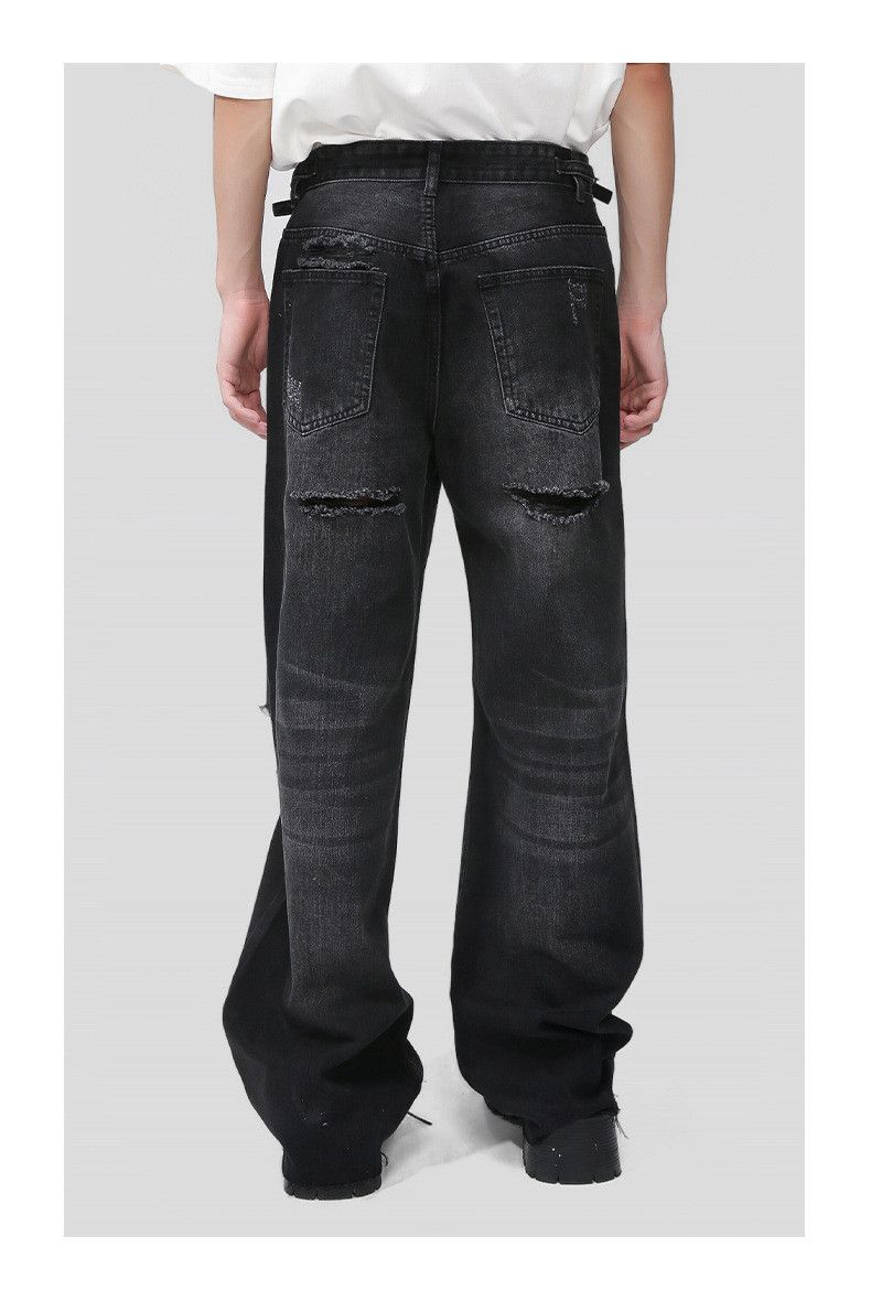 Japanese Brand American retro men's washed ripped jeans Size US 32 / EU 48 - 4 Thumbnail