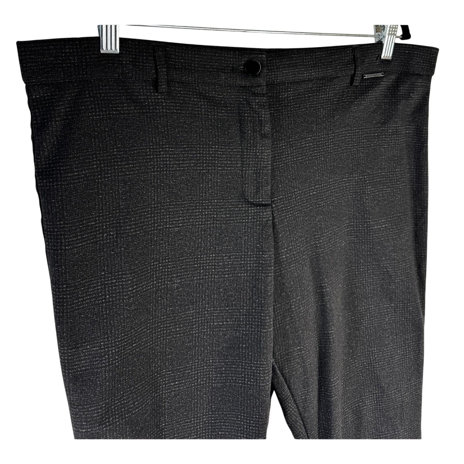 Mario Valentino Mario Serrani Women’s Skinny Ankle Black Check Pants size XL Size 37" - 4 Thumbnail