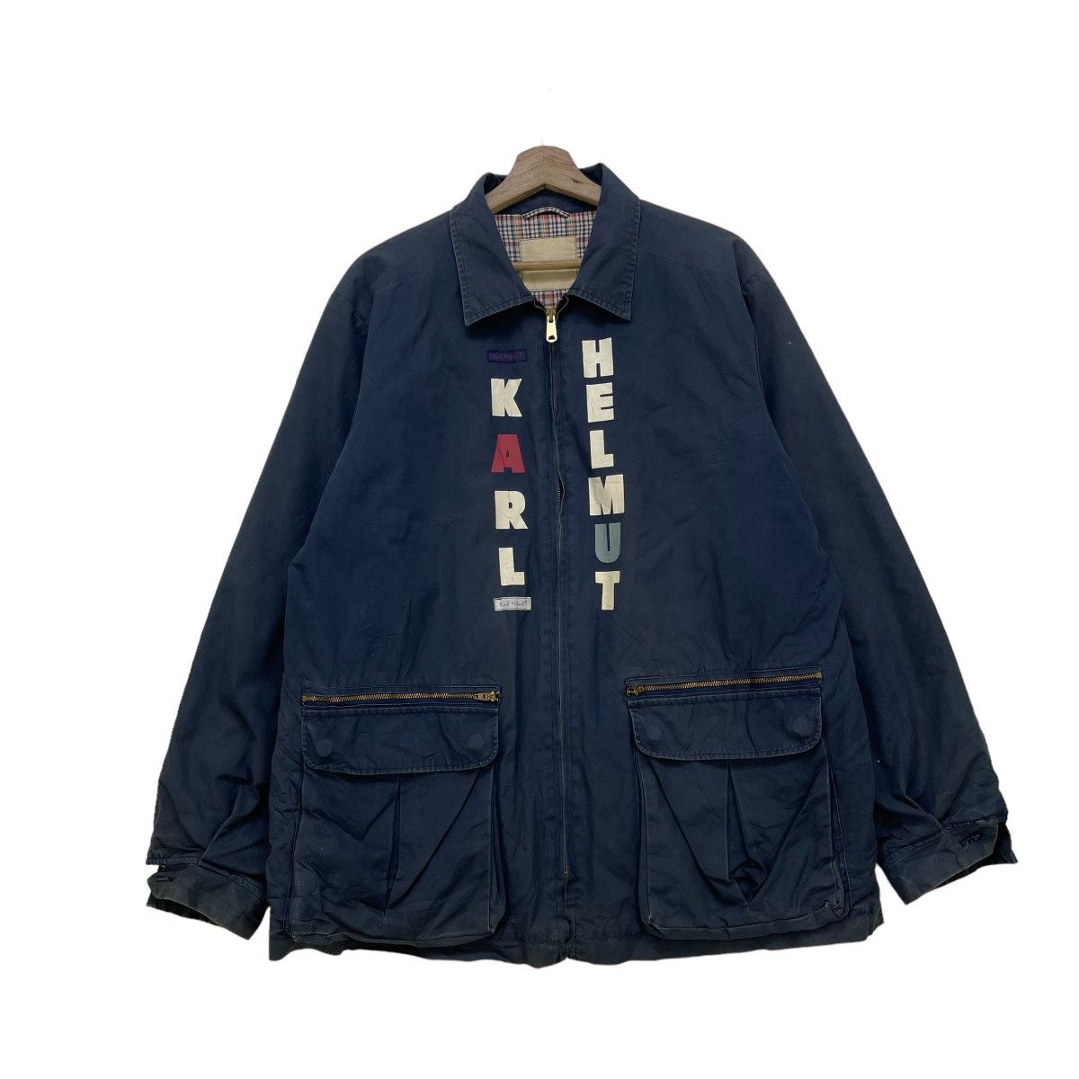 Japanese Brand × Karl Helmut Karl Helmut Spell Out Giant Dual Pocket Jacket Size US M / EU 48-50 / 2 - 1 Thumbnail