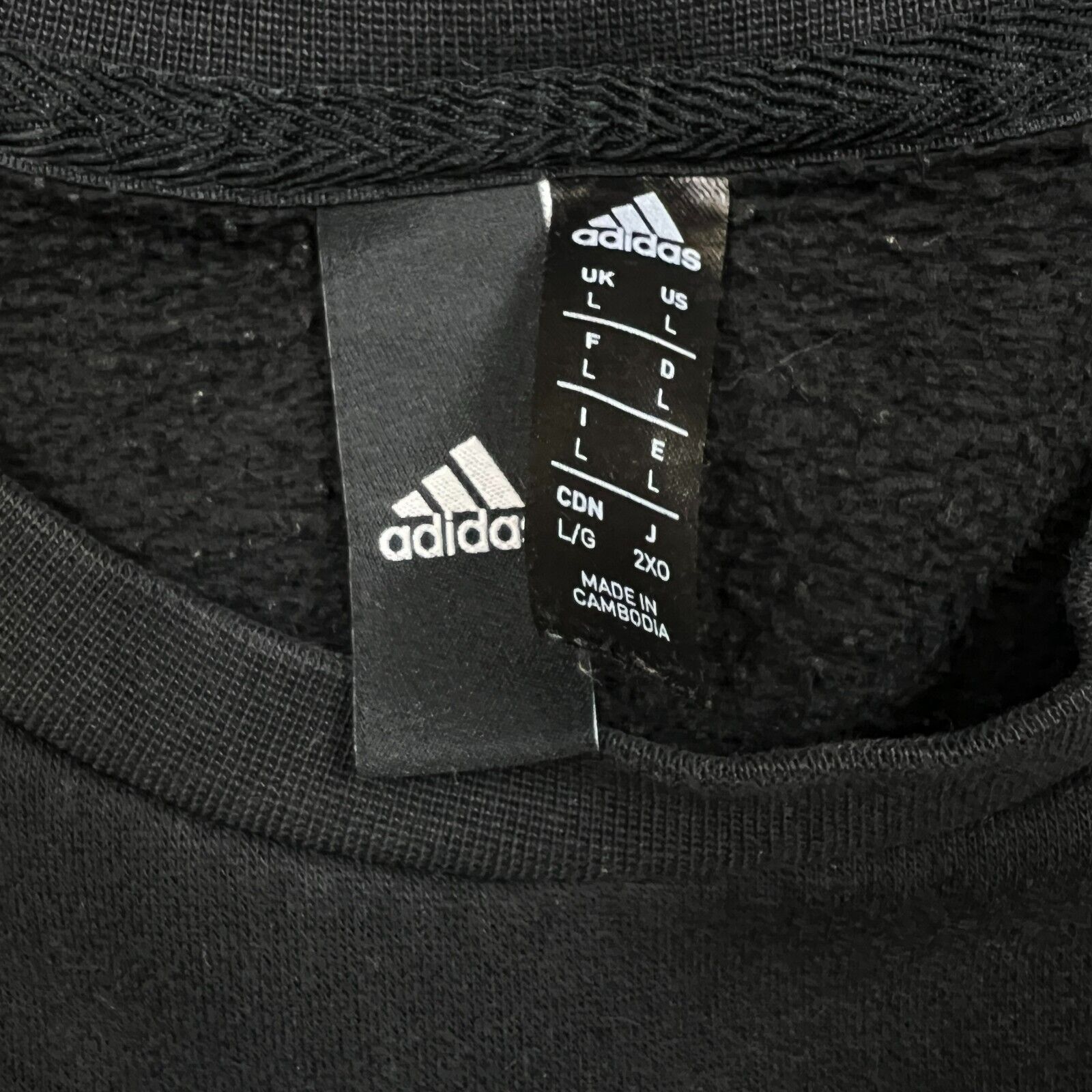 Adidas × Vintage Adidas Sweatshirt Large Stripe Spell Out Pullover Crewneck Size US L / EU 52-54 / 3 - 5 Thumbnail