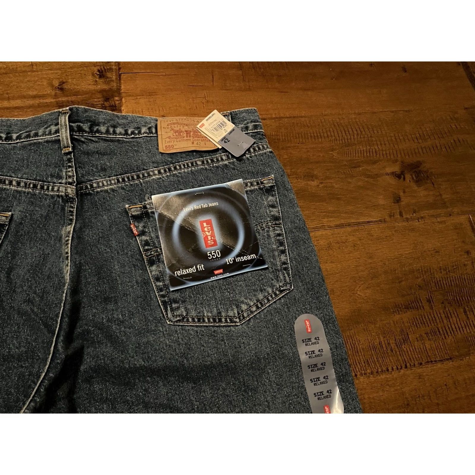 Levi's VINTAGE Levi's 550 Relaxed Fit 10" Denim Jean Shorts Baggy - Men's 42 - New! Size US 42 / EU 58 - 2 Thumbnail