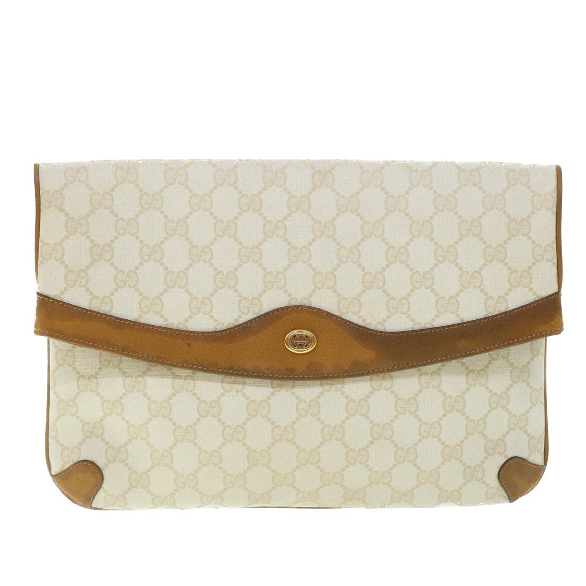 Gucci White Canvas Clutch Bag (Pre-Owned) Size ONE SIZE - 1 Thumbnail