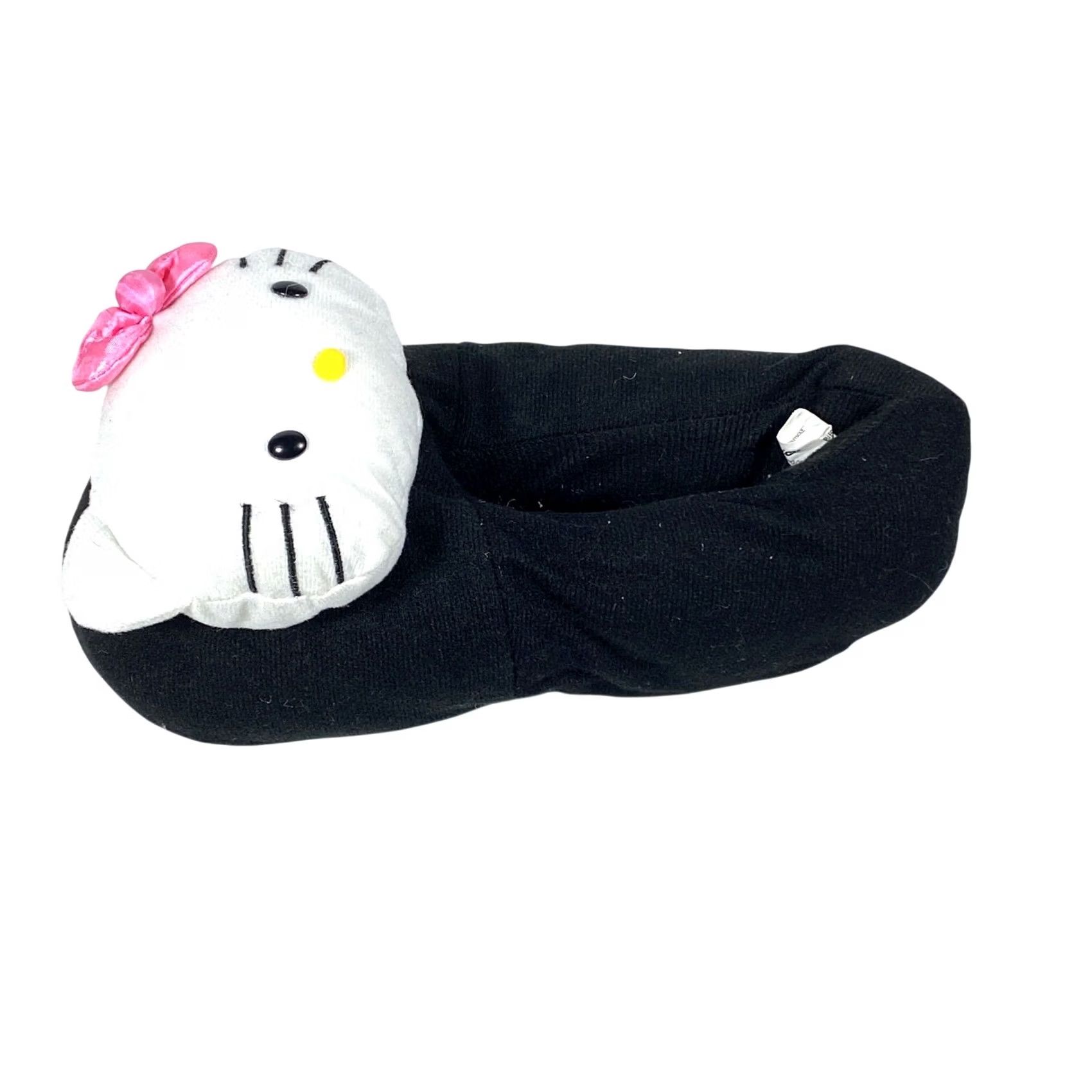Vintage HELLO KITTY Sanrio Slippers L 9-10 Slip On Comfort Cozy Winter Fall Black Size ONE SIZE - 5 Thumbnail