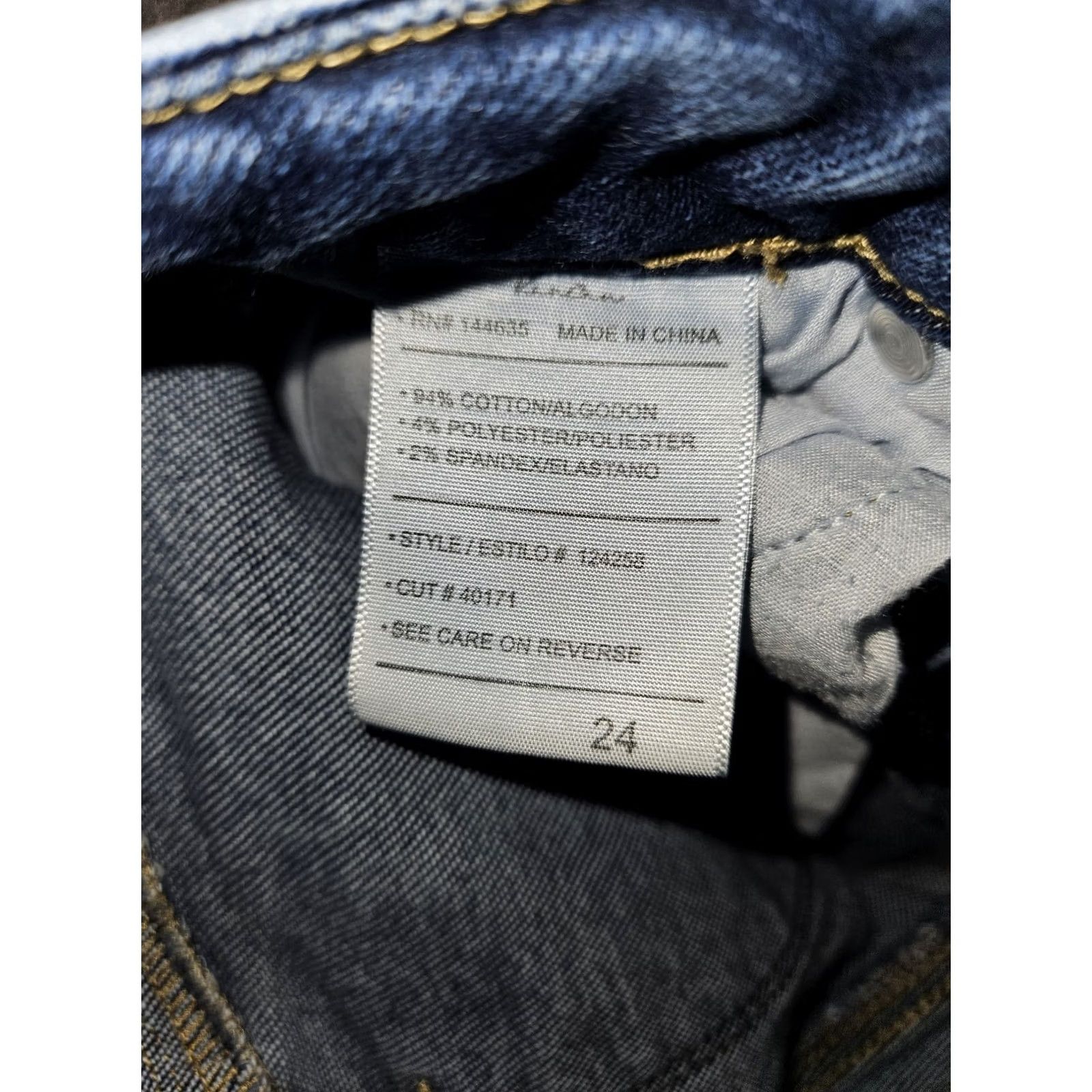 Vintage Kancan Jeans Toothpick Skinny Juniors 24 Low Rise Blue Button Fly Stretch Denim City Preppy Size 42" / US 20 - 3 Thumbnail