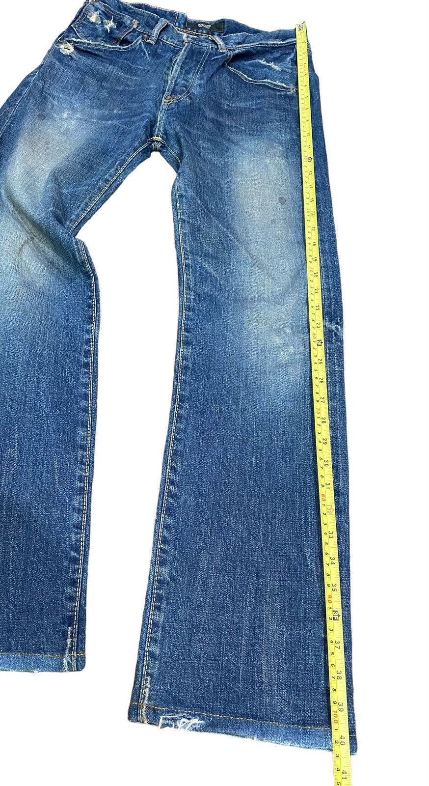 Designer × Japanese Brand Hosu.Atpd Redline Jeans W30” Size US 30 / EU 46 - 16 Thumbnail