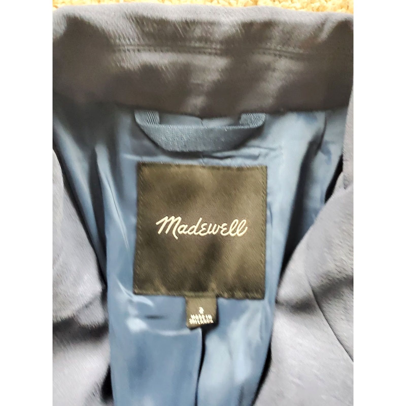 Madewell Madewell Blazer Womens Small Double Breasted Classic Jacket Blue Casual Size S / US 4 / IT 40 - 5 Thumbnail