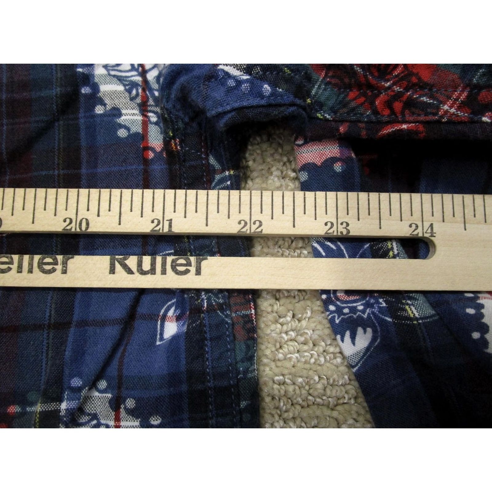 Guess VINTAGE GUESS Shirt Mens M Blue Paisley 90s Long Sleeve Cotton Button-Up Size US M / EU 48-50 / 2 - 5 Thumbnail