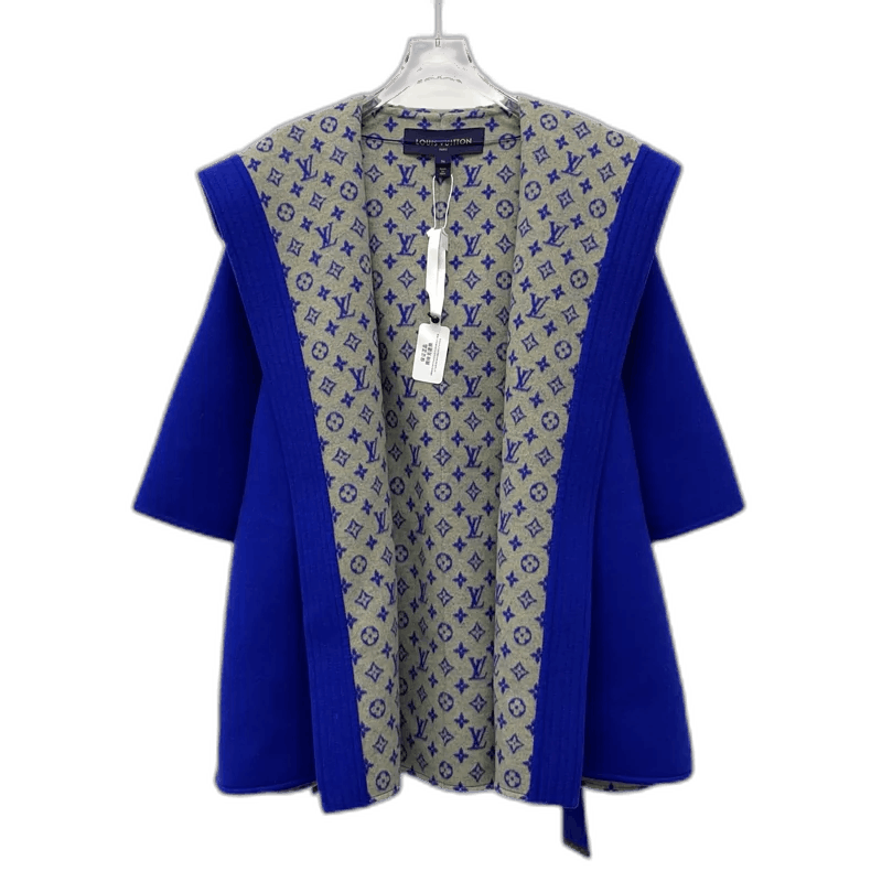 Louis Vuitton Louis Vuitton Blue Logo Hooded Coat Size US XXS / EU 40 - 1 Thumbnail
