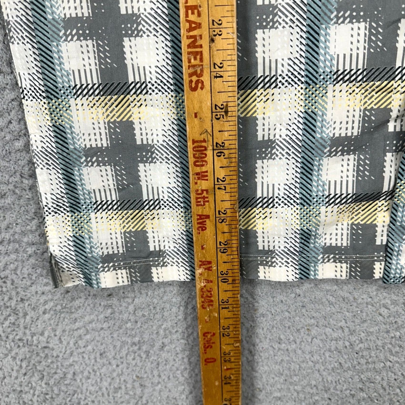J Brand Goodman Brand Adult Men Button Up Shirt XL Gray Yellow Plaid Short Sleeve Casual Size US XL / EU 56 / 4 - 7 Thumbnail