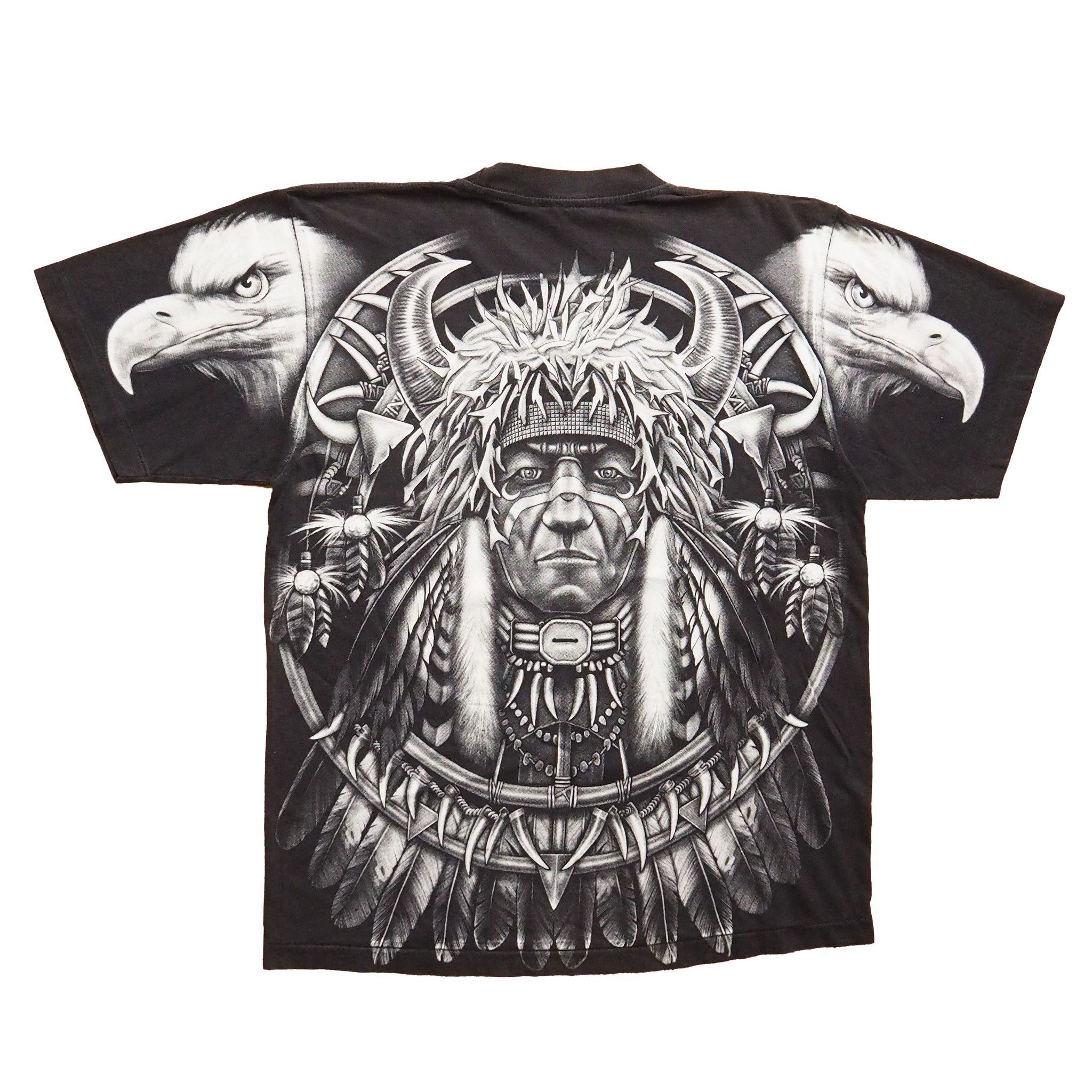 Liquid Blue AMERICAN INDIAN 70s ALL OVER-PRINT SINGLE-STITCH Tshirt Size US XL / EU 56 / 4 - 2 Thumbnail