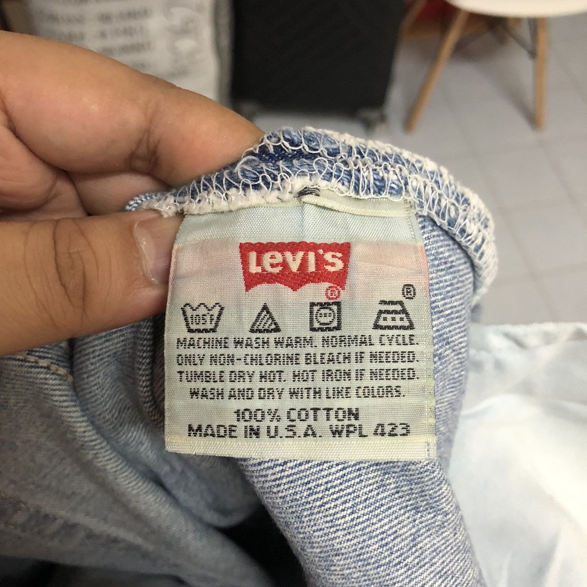 Levi's Levis 501 Blue Denim ripped vintage Pants #A2576 Size 30" / US 8 / IT 44 - 22 Thumbnail