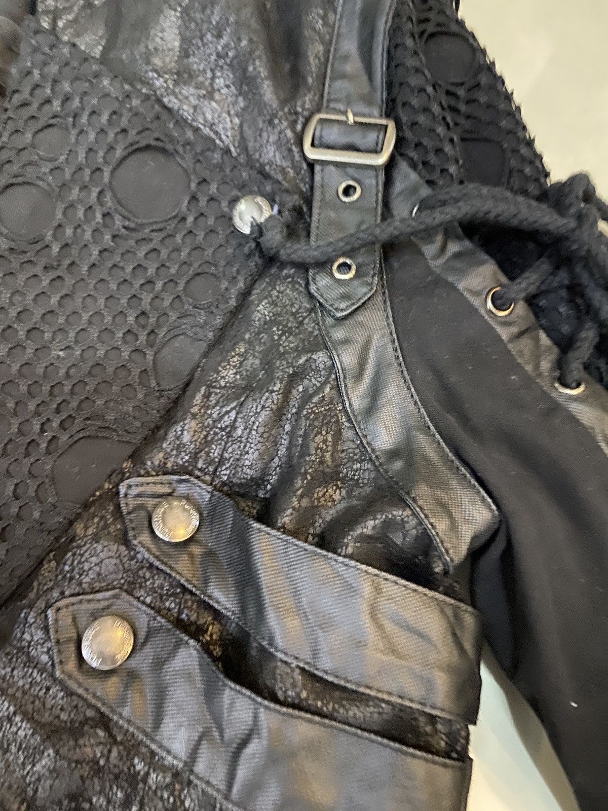 If Six Was Nine Japanese Rave Bondage Faux Leather Coat Ghotic Punk Style Size US M / EU 48-50 / 2 - 6 Thumbnail