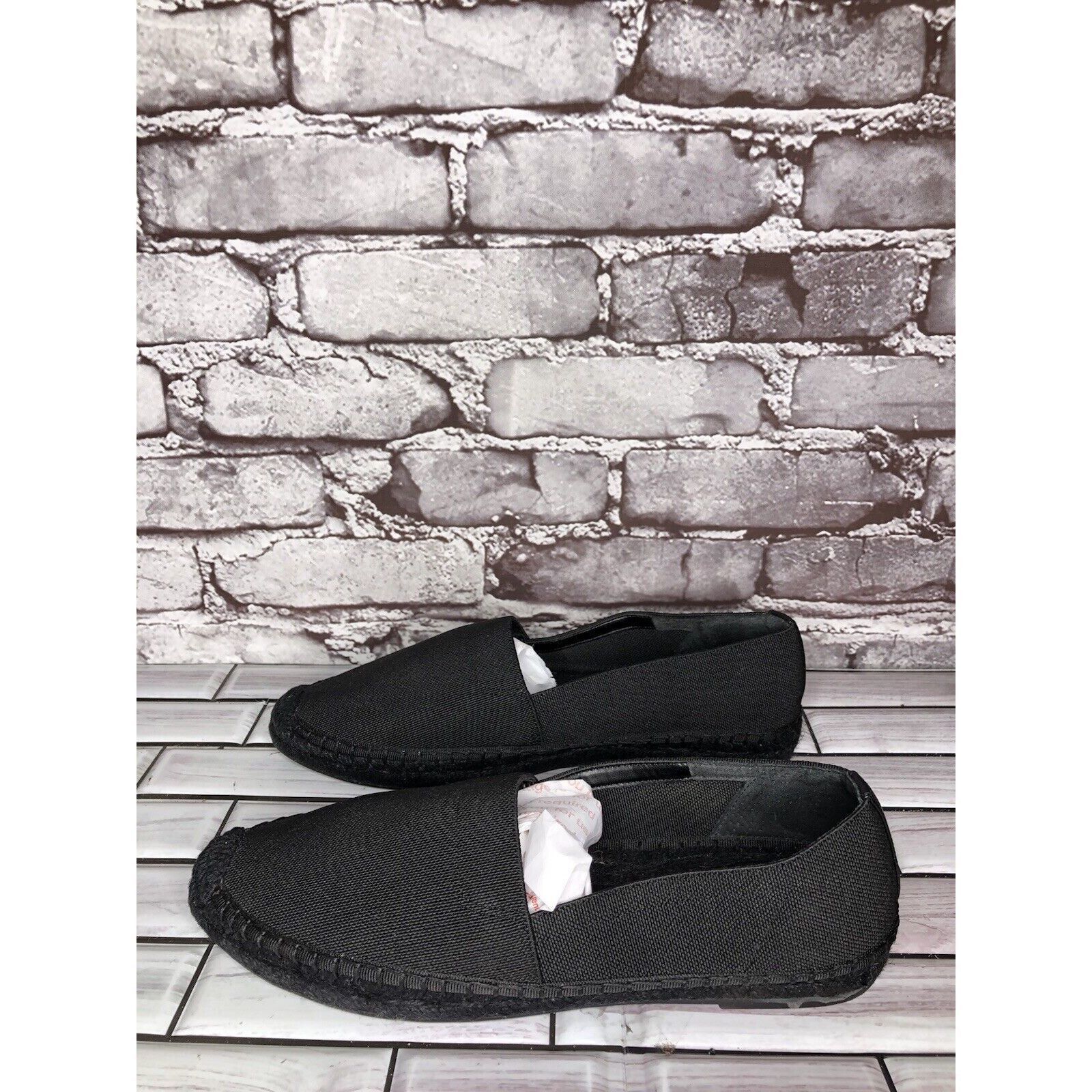 Banana Republic Banana Republic Black Canvas Fabric Slip On Espadrilles Loaf Size US 8 / IT 38 - 6 Thumbnail