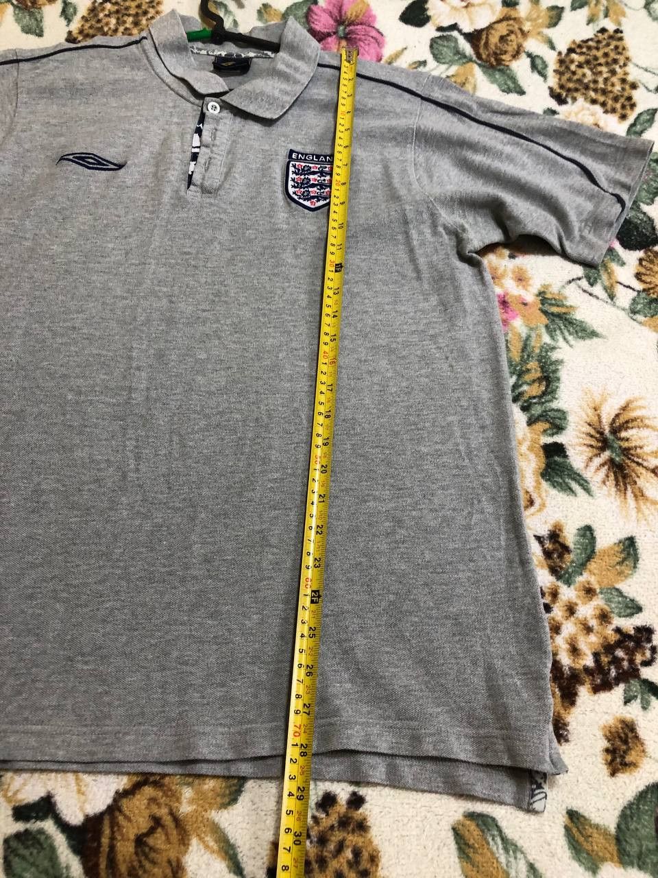 Umbro Umbro England 1994/96 Training Polo Vintage Gray Size US XL / EU 56 / 4 - 11 Thumbnail