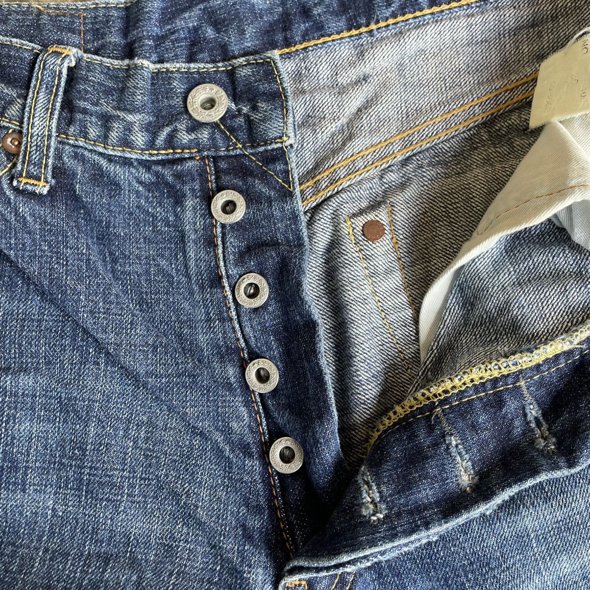 Japanese Brand 🔥🇯🇵Le-Model Stoned Washed Ripped Distress Selvedge Denim Jean Size US 31 - 11 Thumbnail