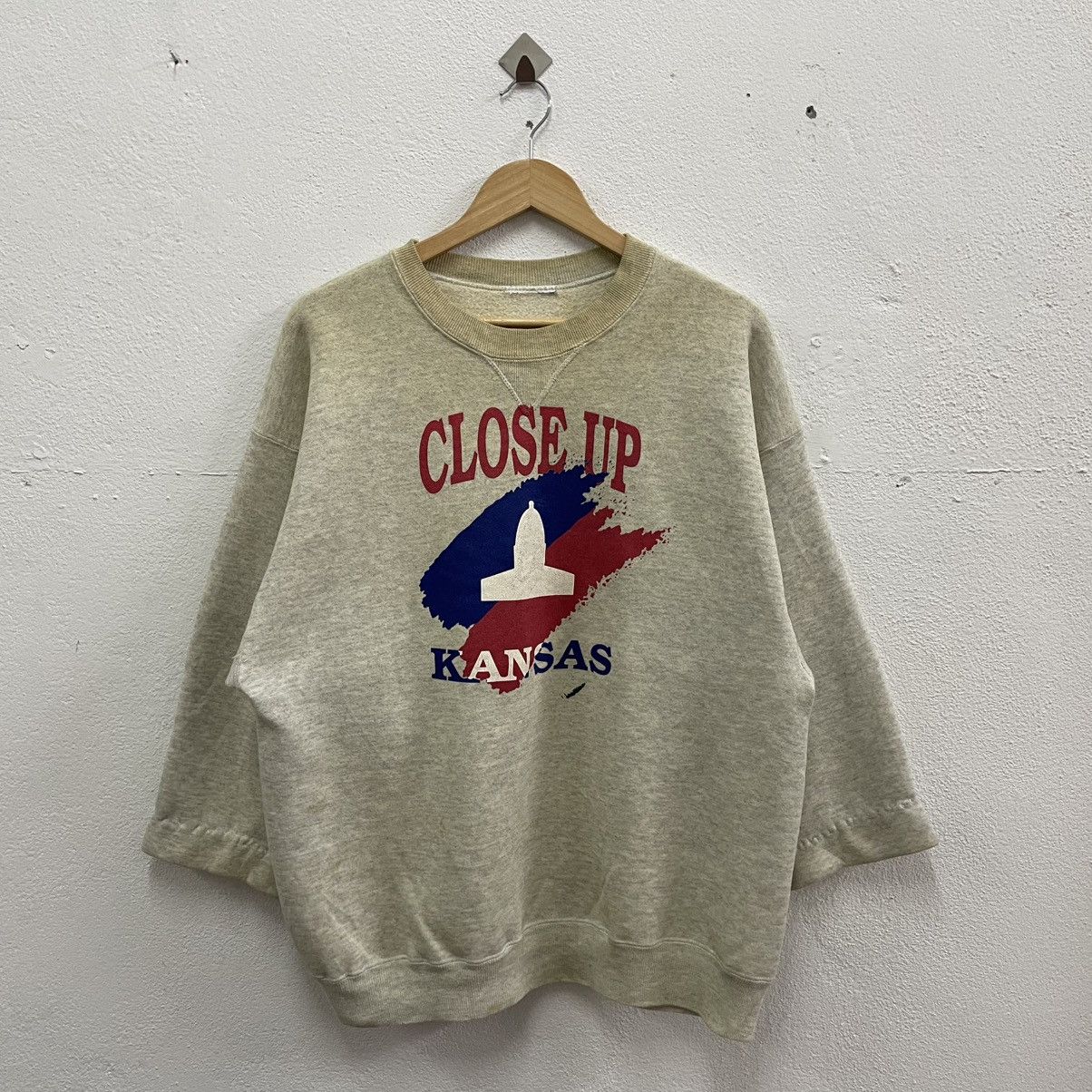 Vintage 🔥Vintage 90s Close Up Kansas Big Logo Sweatshirts Size US M / EU 48-50 / 2 - 1 Thumbnail