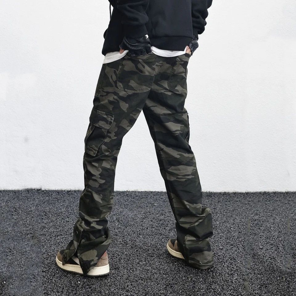 Designer × Japanese Brand Cargo camouflage trousers casual baggy pockets wide leg Size US 32 / EU 48 - 3 Thumbnail