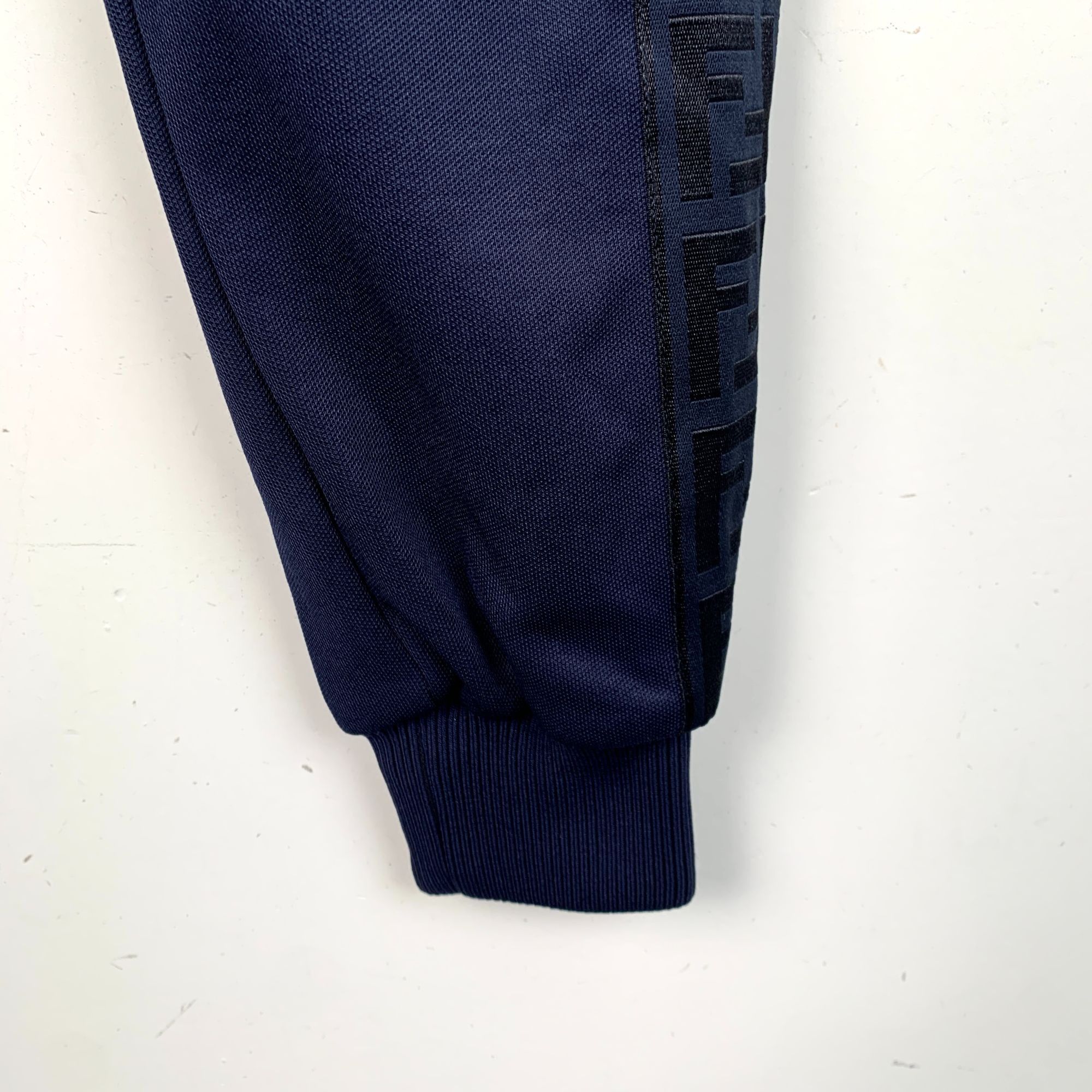 Fendi Fendi Womens Navy Side Logo Jogger Pants Size 38 S Ribbed Wa Size 38" / US 16 / IT 52 - 4 Thumbnail