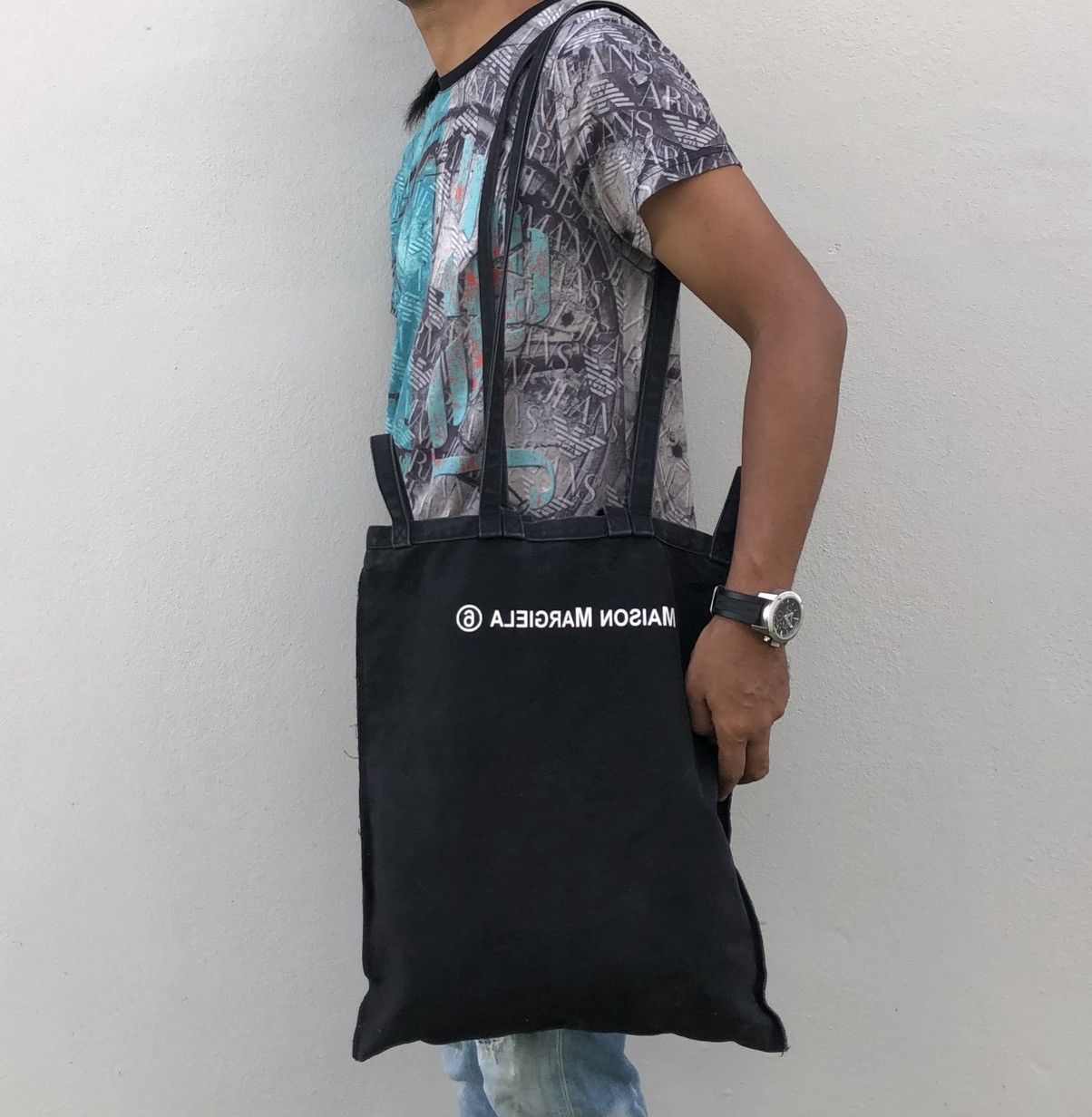 Maison Margiela MAISON MARGIELA MM6 Logo Canvas Tote Bag Three Way Size ONE SIZE - 6 Thumbnail