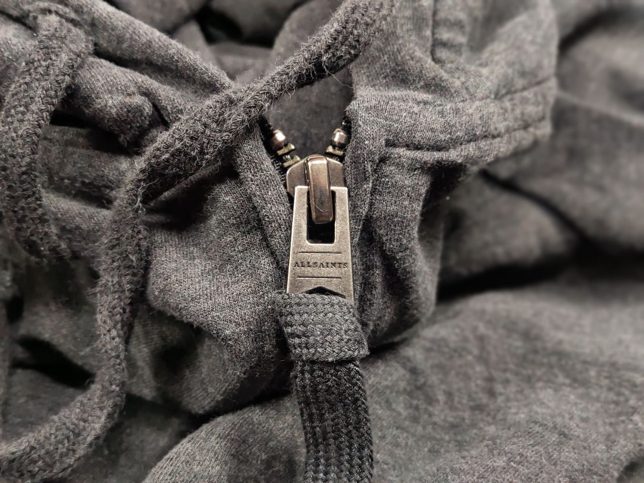 Allsaints Allsaints Brace Dark Gray Full Zip Light Hoodie Size US L / EU 52-54 / 3 - 16 Thumbnail