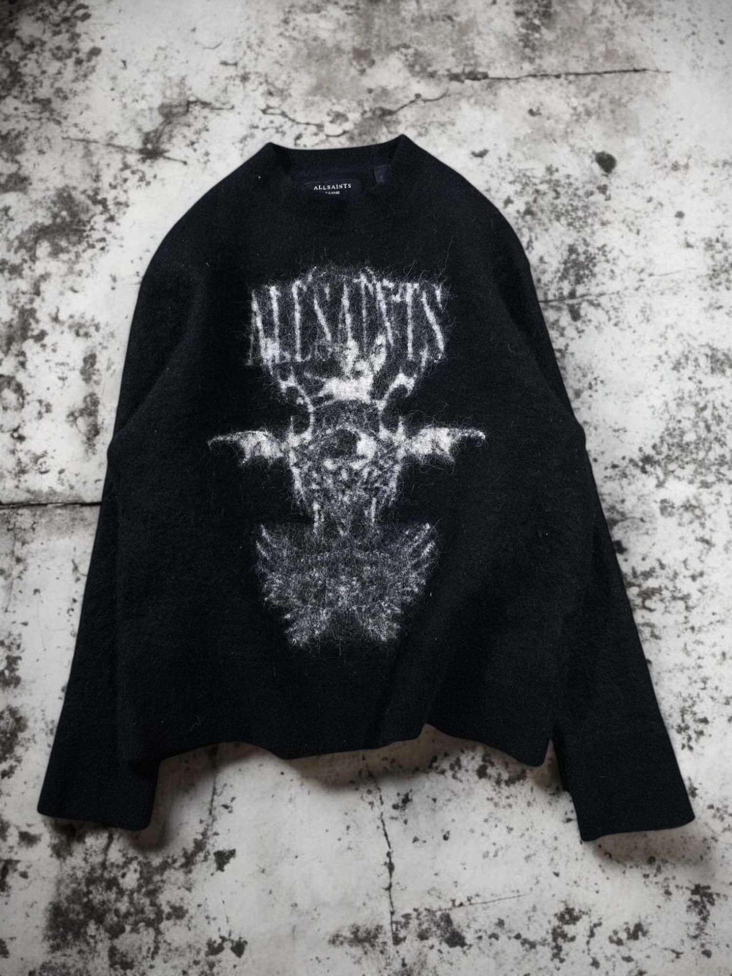 Allsaints AllSaints Meta Crew Sweater Wool Distressed Look Size US XS / EU 42 / 0 - 1 Thumbnail