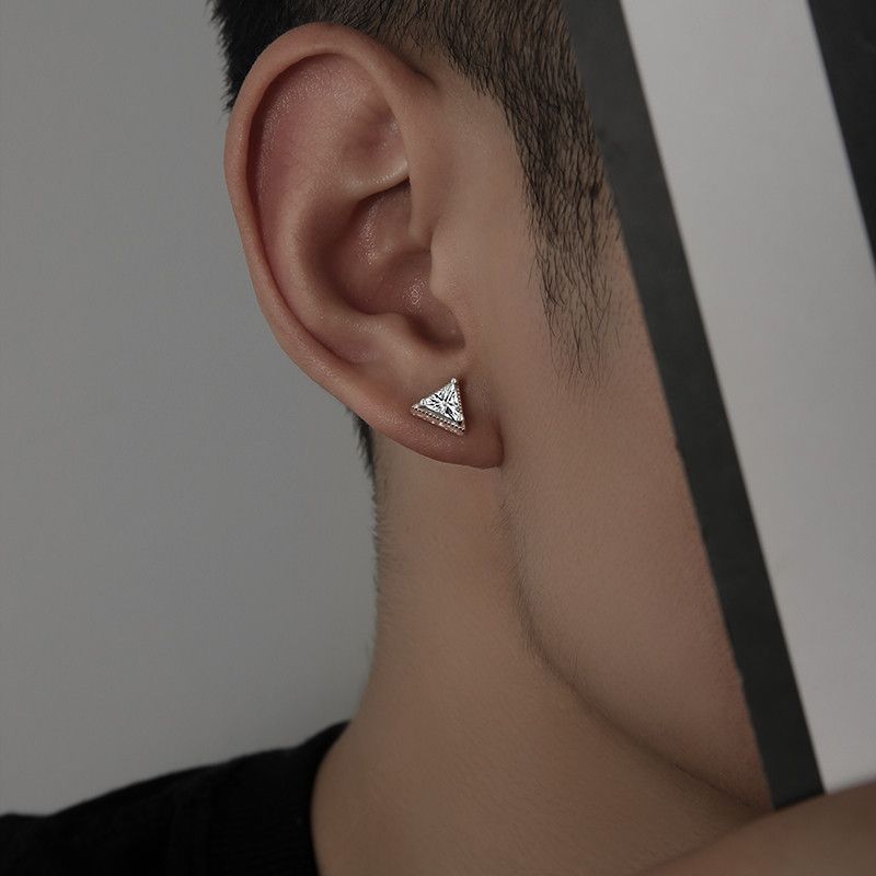 Jewelry × Sterling Silver One pairs Vintage Earrings Gothic Punk Chrome Jewelry Spike Size ONE SIZE - 2 Thumbnail
