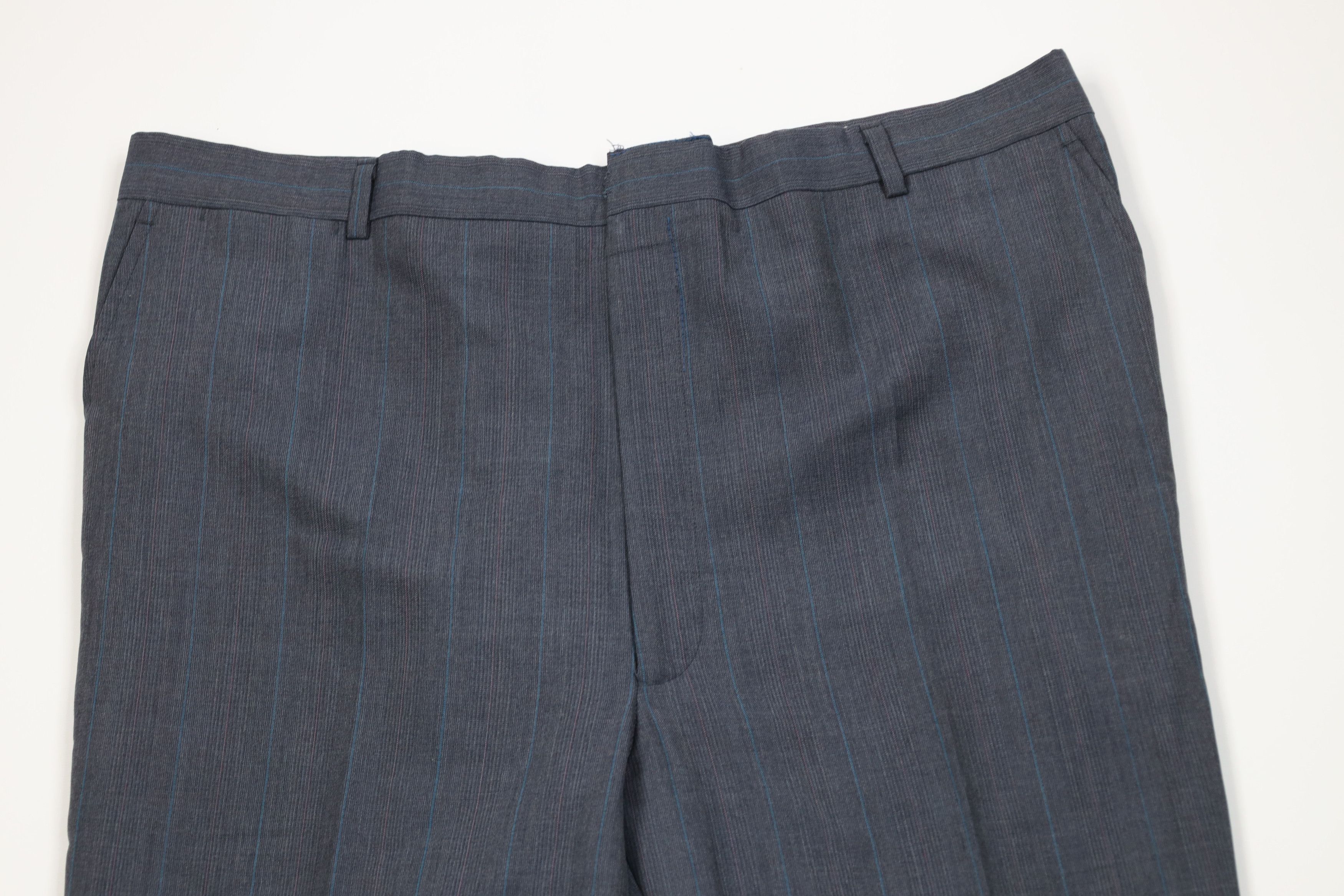Vintage Vintage 70s Streetwear Blend Knit Wide Leg Chino Pants Plaid Size US 38 / EU 54 - 2 Thumbnail