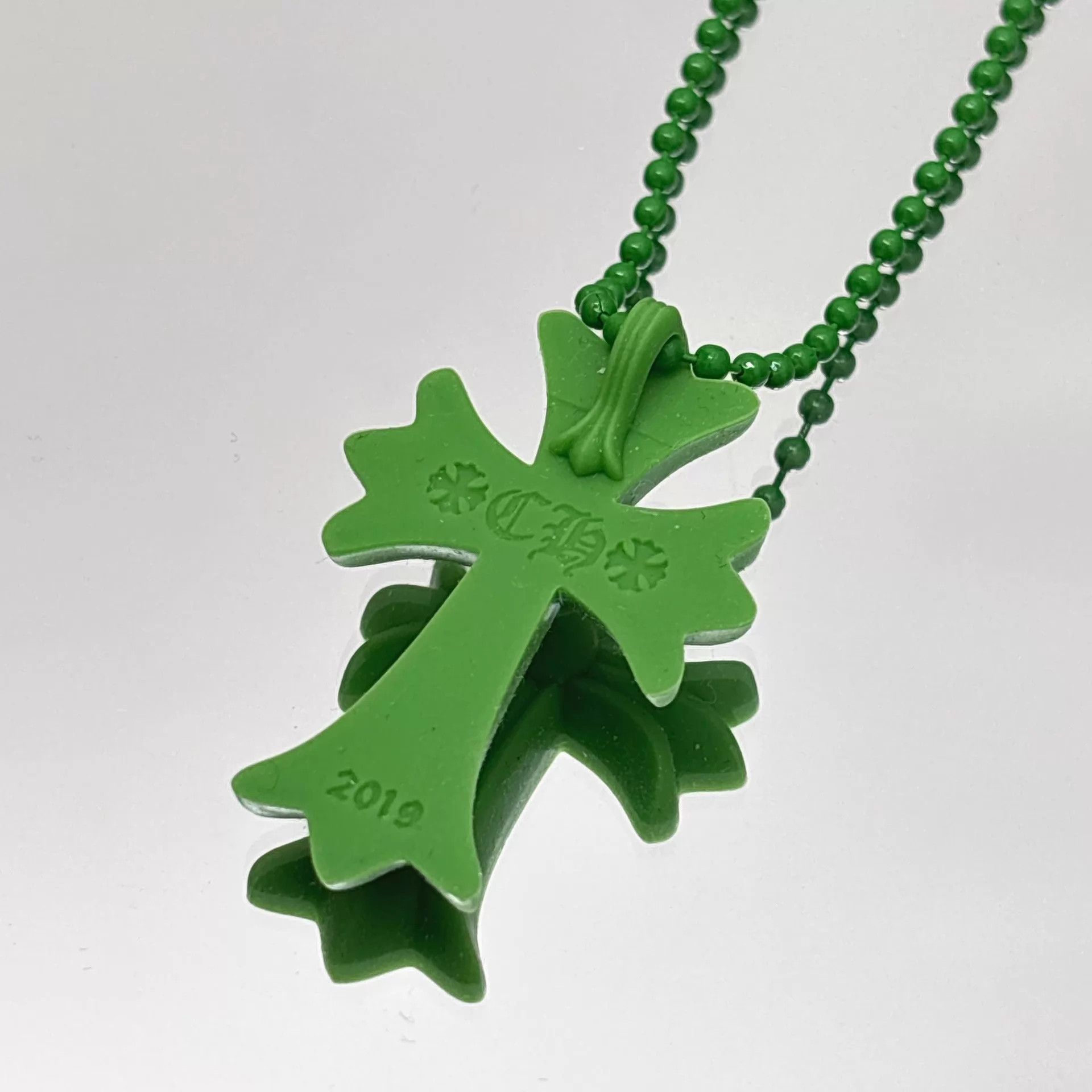 Chrome Hearts Chrome Hearts Green Resin Cross Necklace Size ONE SIZE - 8 Thumbnail