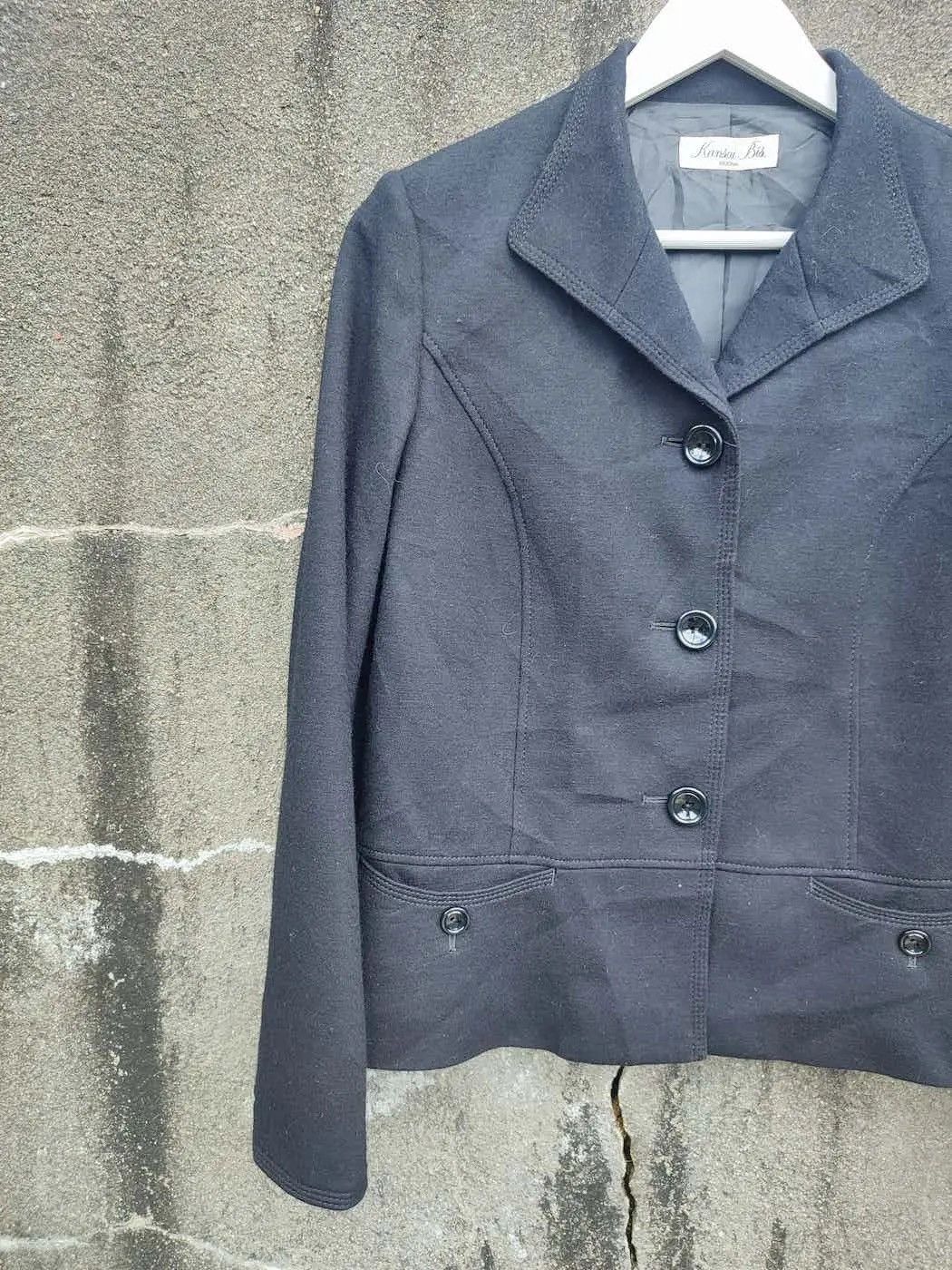 Japanese Brand Vintage Kansai Bis Nuova Tailored Wool-Blend Blazer Size M / US 6-8 / IT 42-44 - 4 Thumbnail
