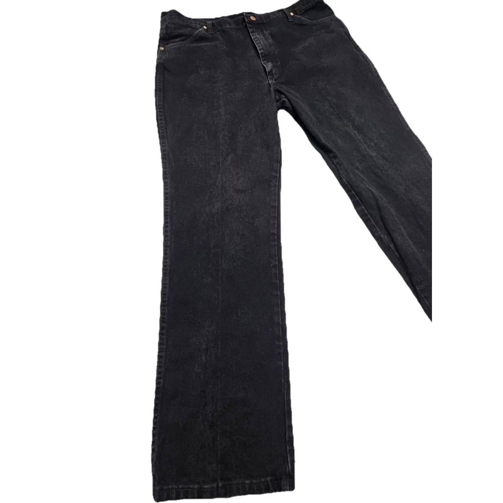 Wrangler Wrangler Cowboy Cut Slim Fit Jeans Mens 40x32 Black Western Denim USA Shirt? Size US 40 / EU 56 - 2 Thumbnail