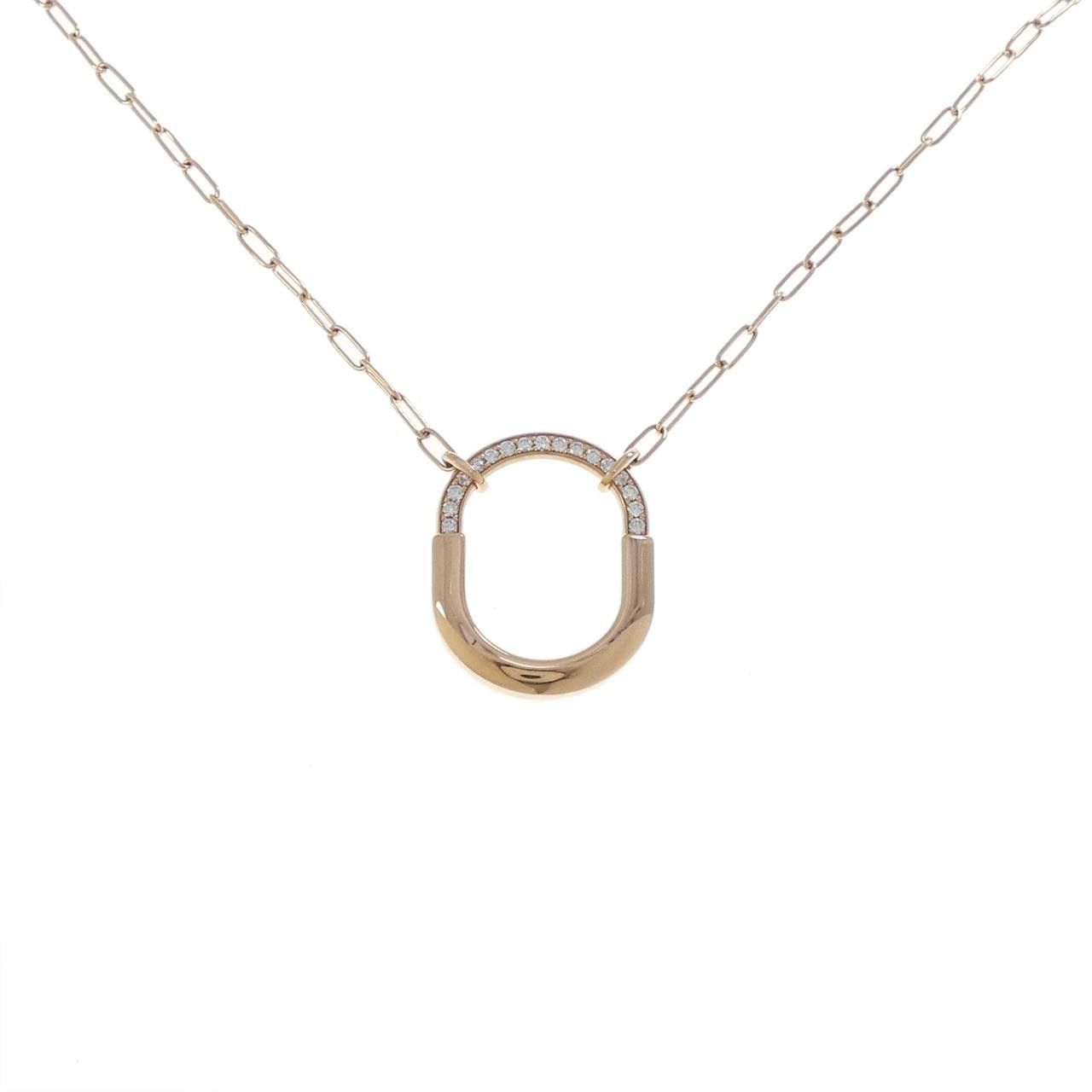 Tiffany & Co. Tiffany Lock Au750 Diamond Necklace Precious Metal Necklace DUTY FREE for USA