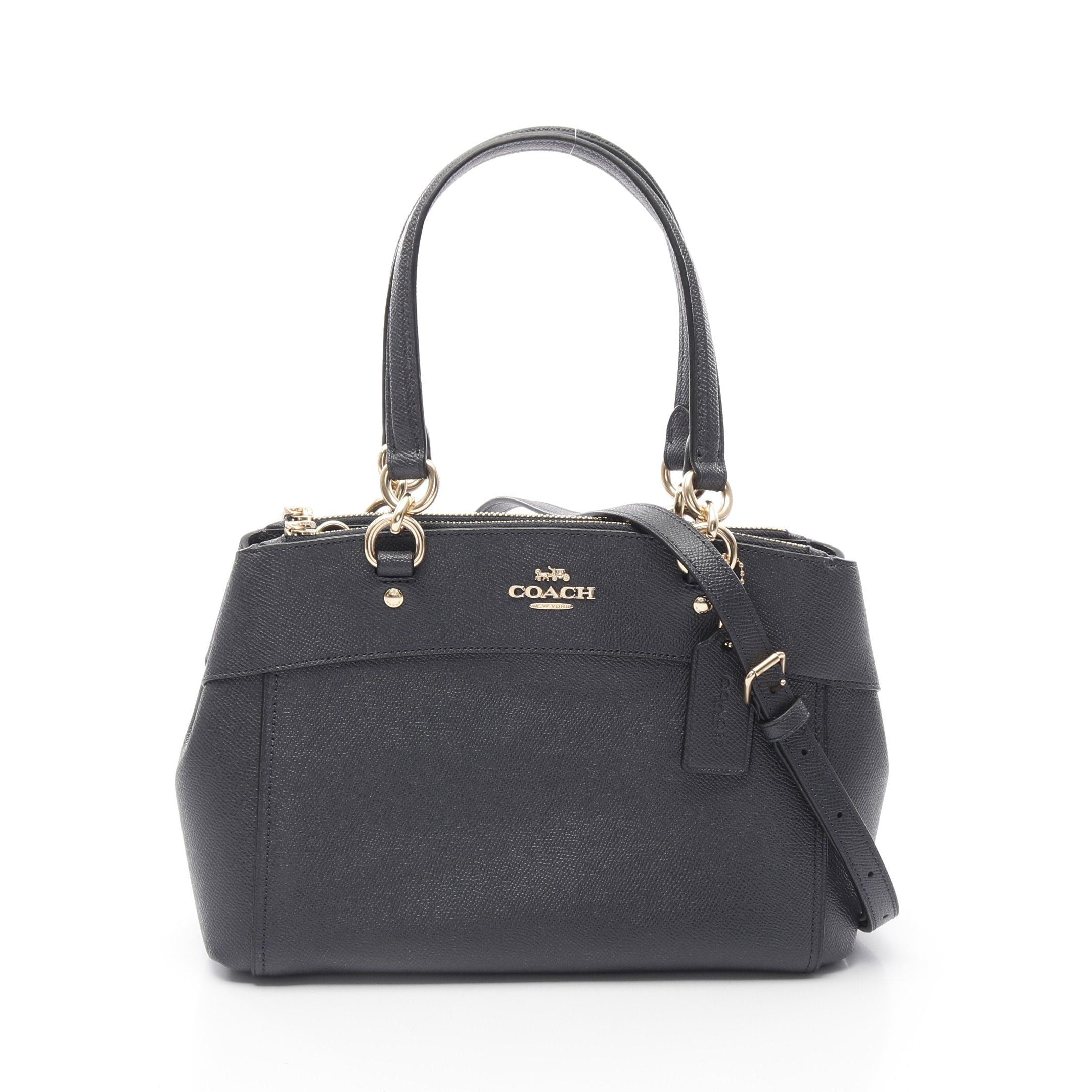 Coach Coach Mini Brook Carryall Handbag Leather Dark Navy Size ONE SIZE - 1 Thumbnail