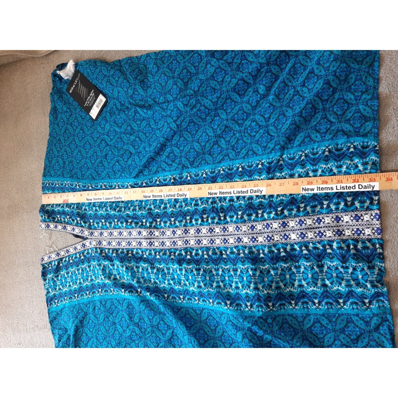 Vintage Miraclesuit Womens Medium M Blue Top Women M Blue Size ONE SIZE - 6 Thumbnail