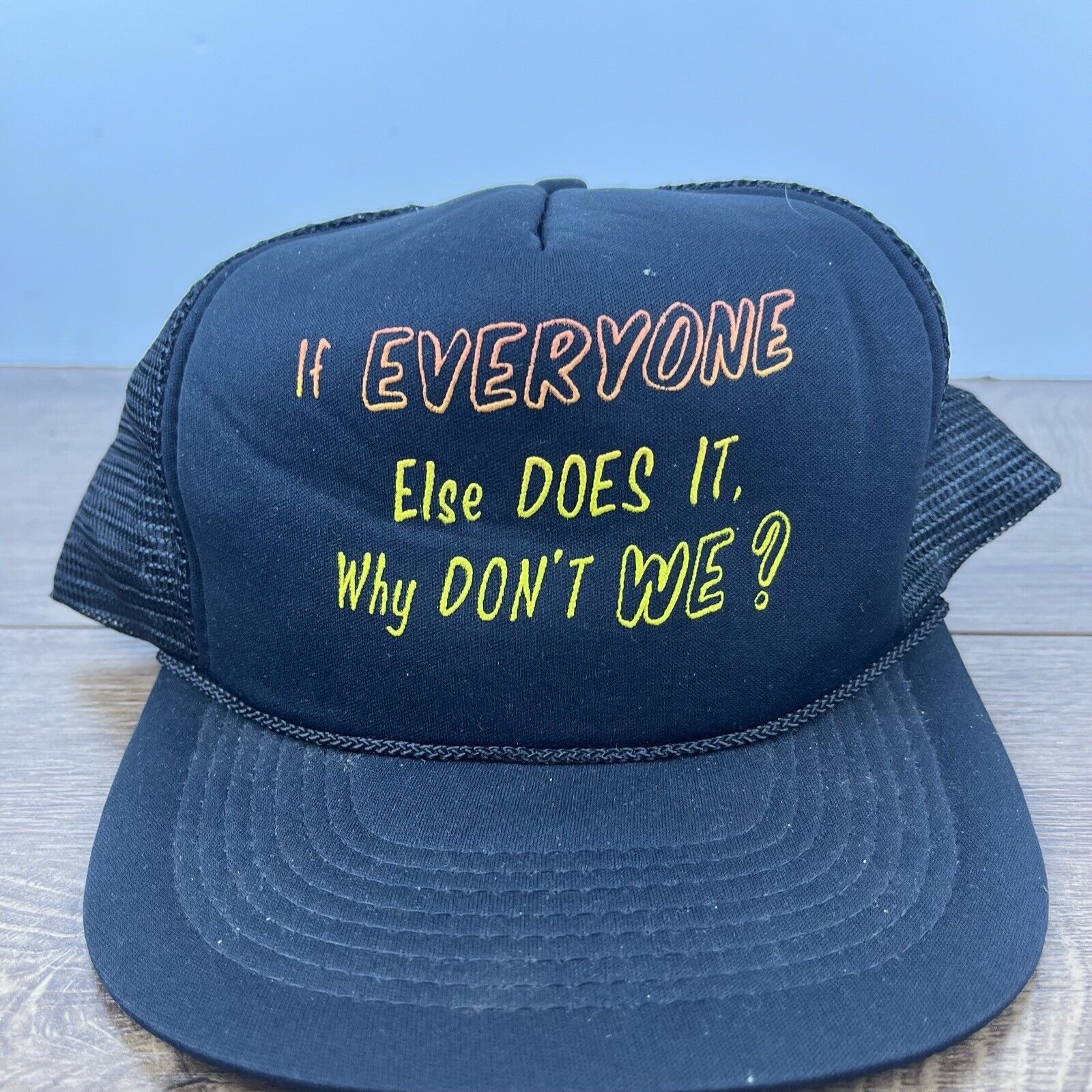 Other Why Don't We Hat Black Cap Hat Everyone Else Does Adjustable Size ONE SIZE - 2 Thumbnail