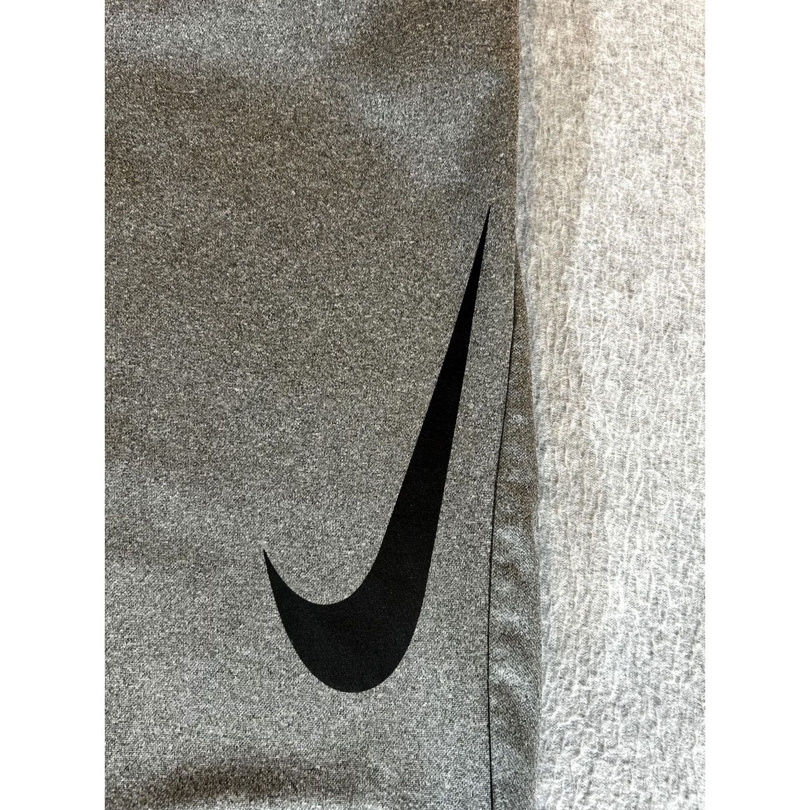 Nike Nike Dri-FIT Mens Pants M Gray Fleece Jogger Athletic Training Wide 28in Inseam Adjustable Waist CD Size US 31 - 2 Thumbnail