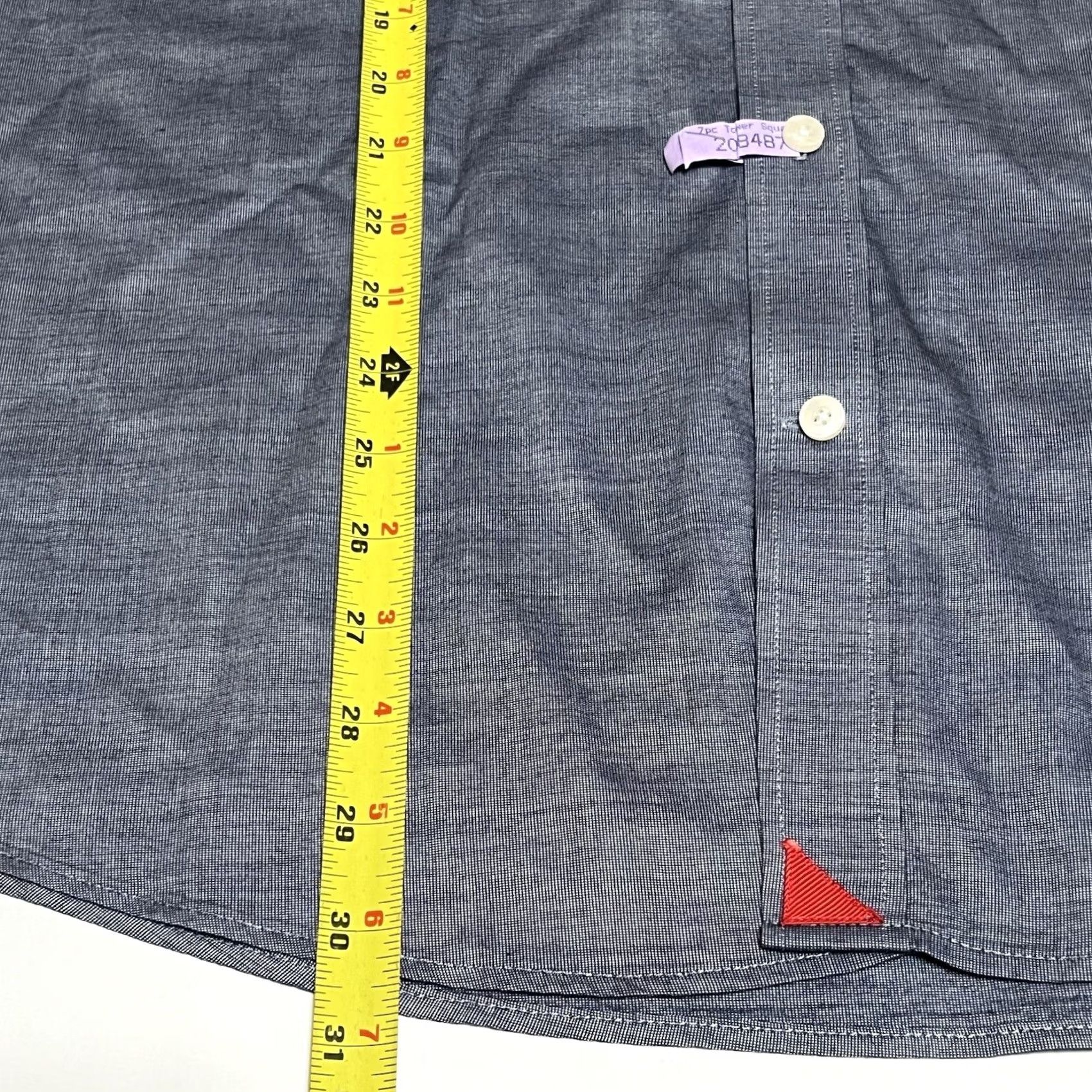 UNTUCKit UNTUCKit Men Button-Up Shirt 2XL Gray Long Sleeve 100% Cotton Button-Up Shirt Gray Classic, Regular Fit, Woven, Collared, Solid Size US XXL / EU 58 / 5 - 5 Thumbnail