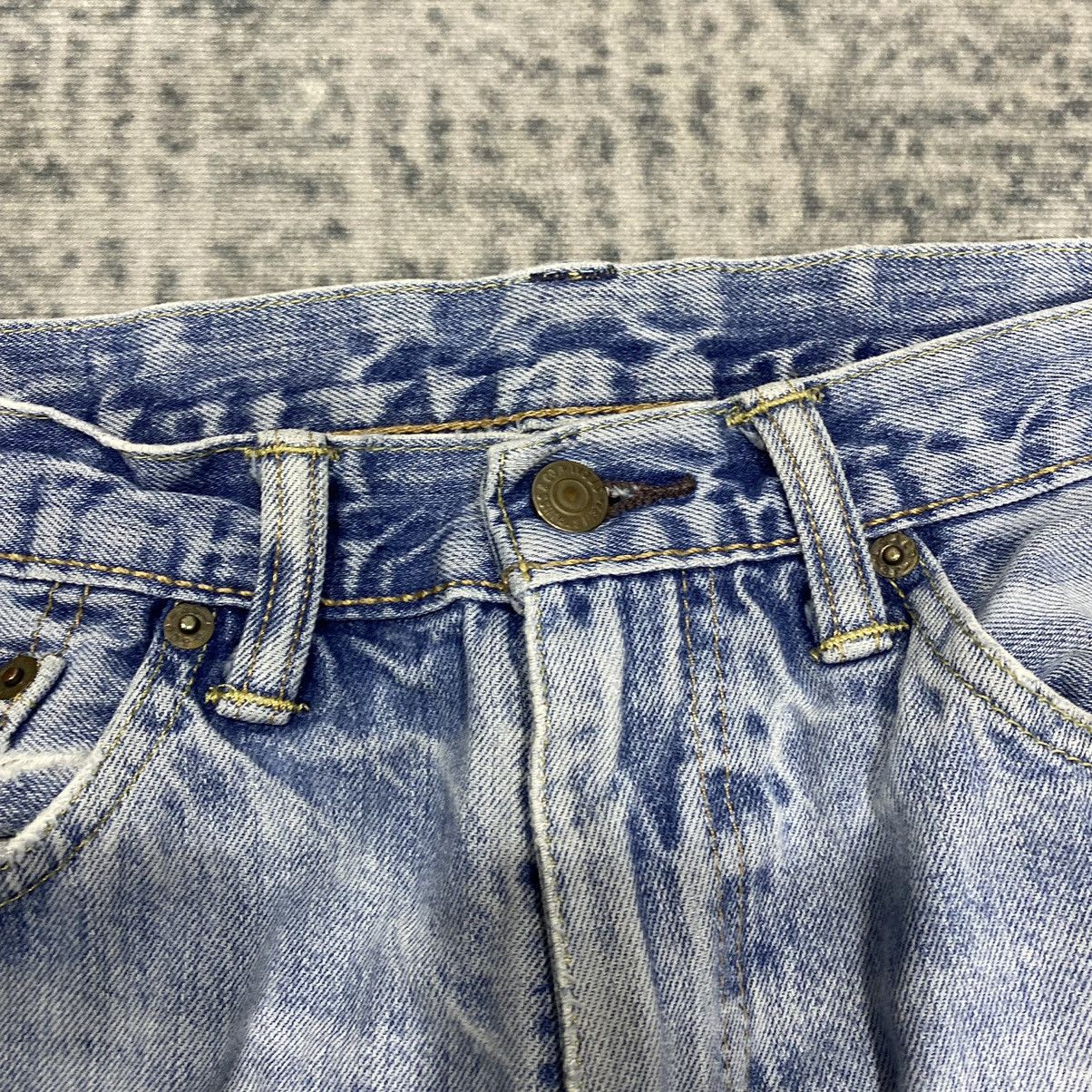 Levi's × Vintage Sickk☠️ Levis Ripped Jeans Straight Cut 90s Size US 34 / EU 50 - 6 Thumbnail