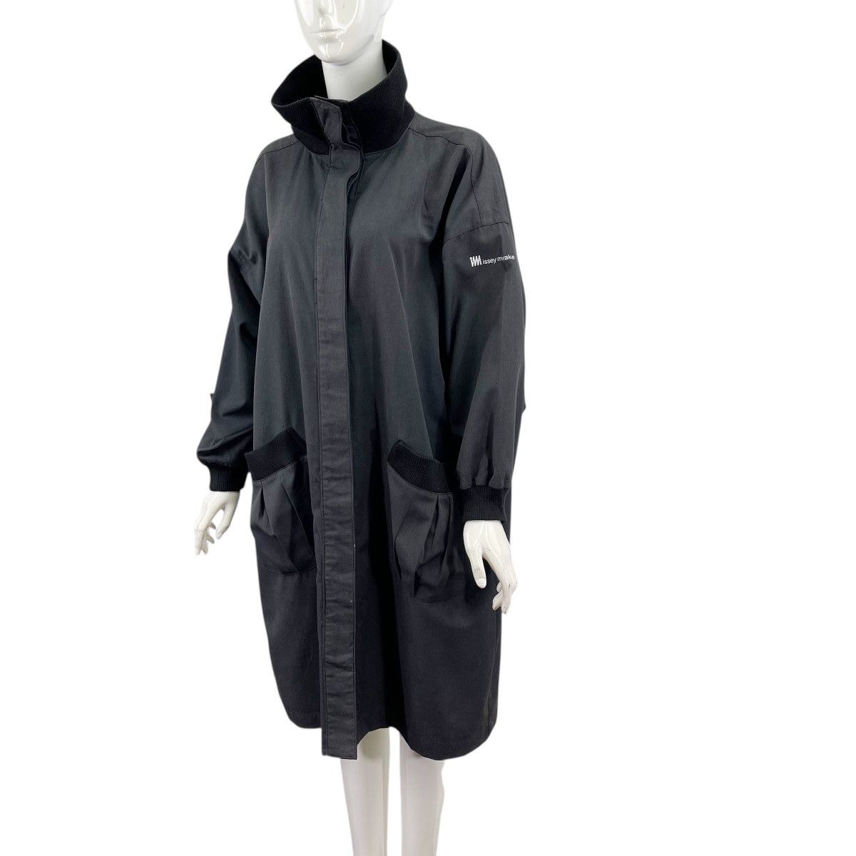 Issey Miyake Im Issey Miyake Black Cotton Coat Size L / US 10 / IT 46 - 4 Thumbnail