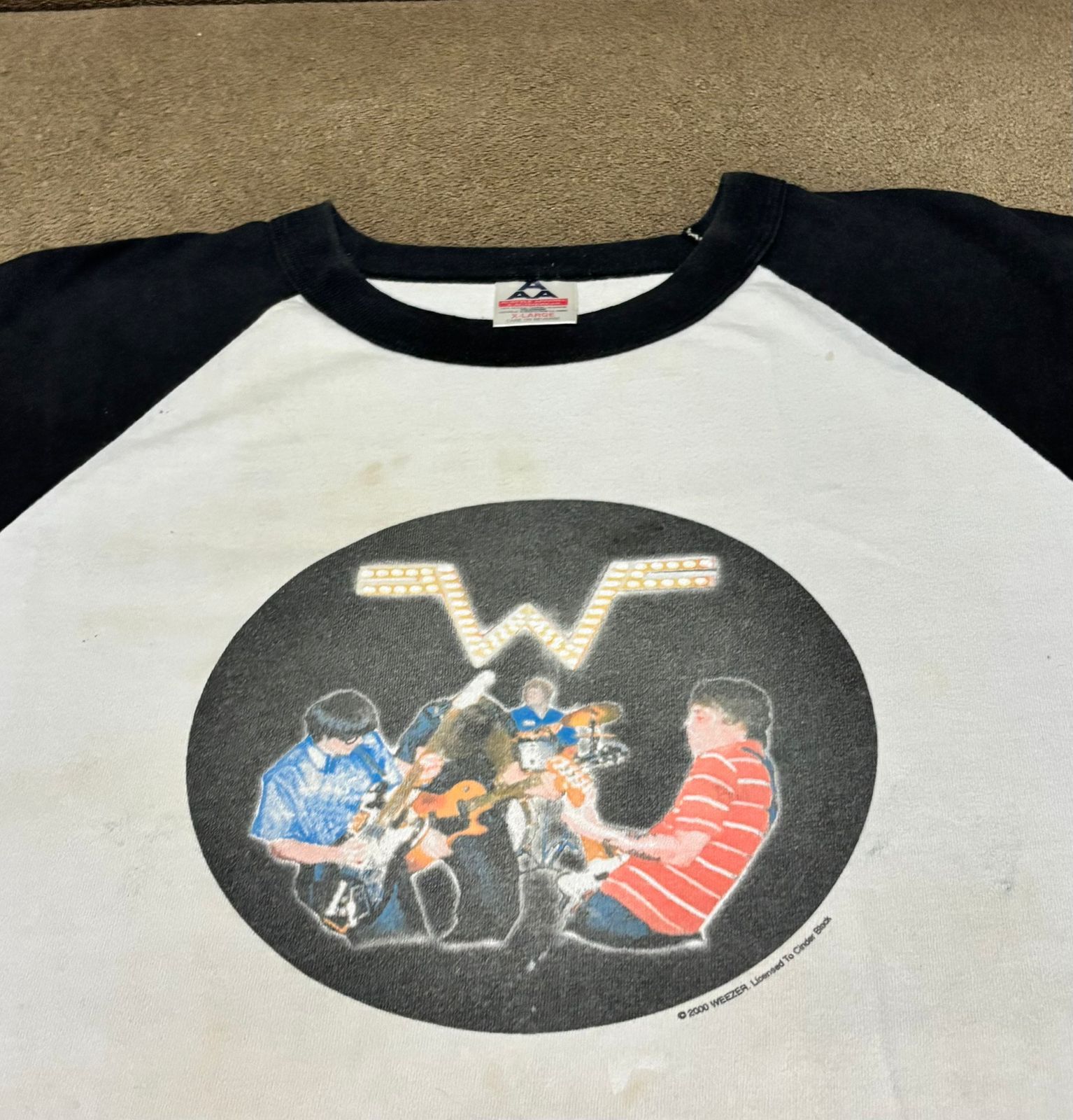Band Tees Vintage Weezer Raglan Shirt Size US XL / EU 56 / 4 - 6 Thumbnail